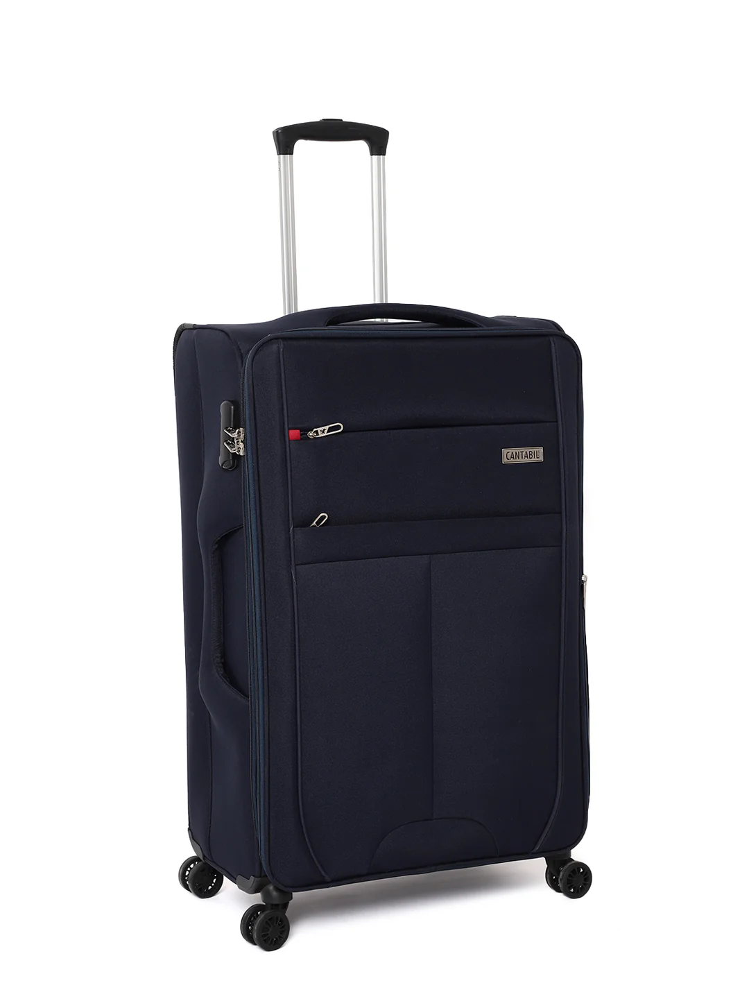 Unisex Navy Blue Fashion Soft Luggage Trolley Bag - Image 5
