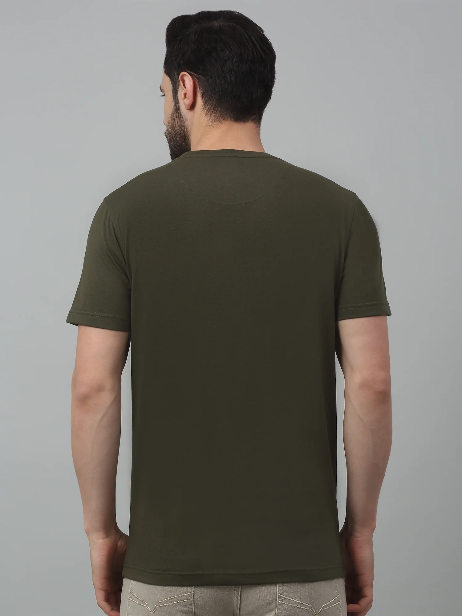 T-Shirt for Men | Breathable & Soft with Color Fastness Regular Fit Round Neck Poly Cotton Fabric Printed Pattern - Image 2