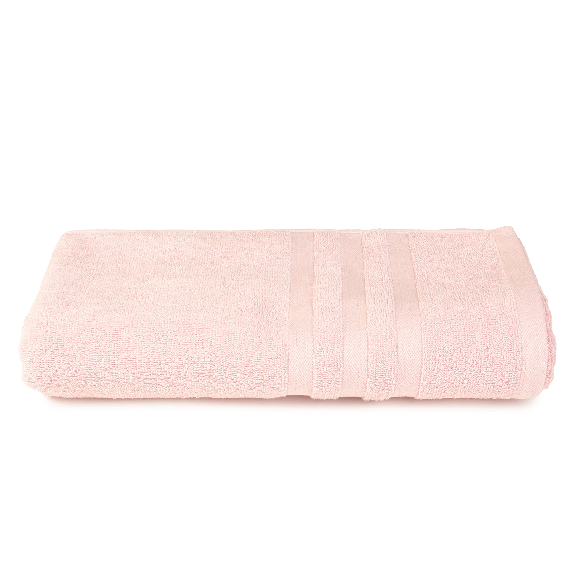 Unisex Pink Basic Terry Bath Towel - Image 5