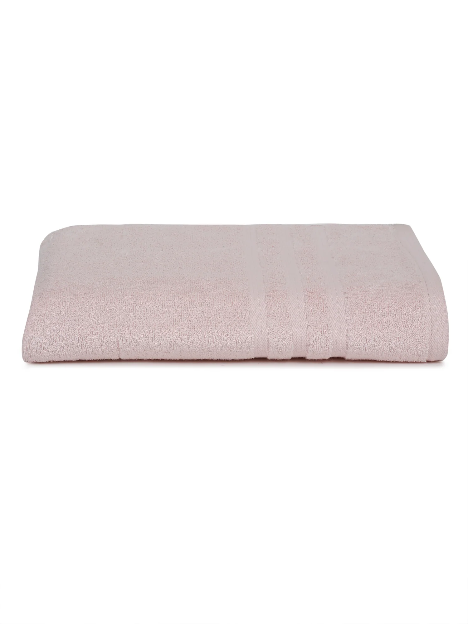 Unisex Light Pink Basic Terry Bath Towel - Image 3