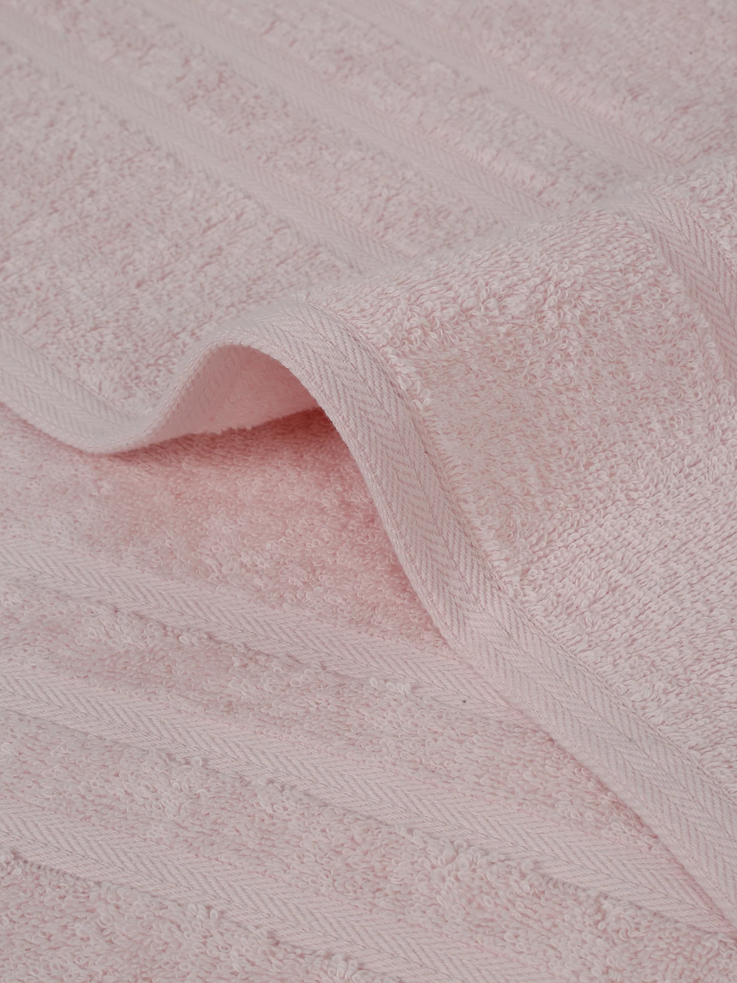 Unisex Light Pink Basic Terry Bath Towel - Image 5