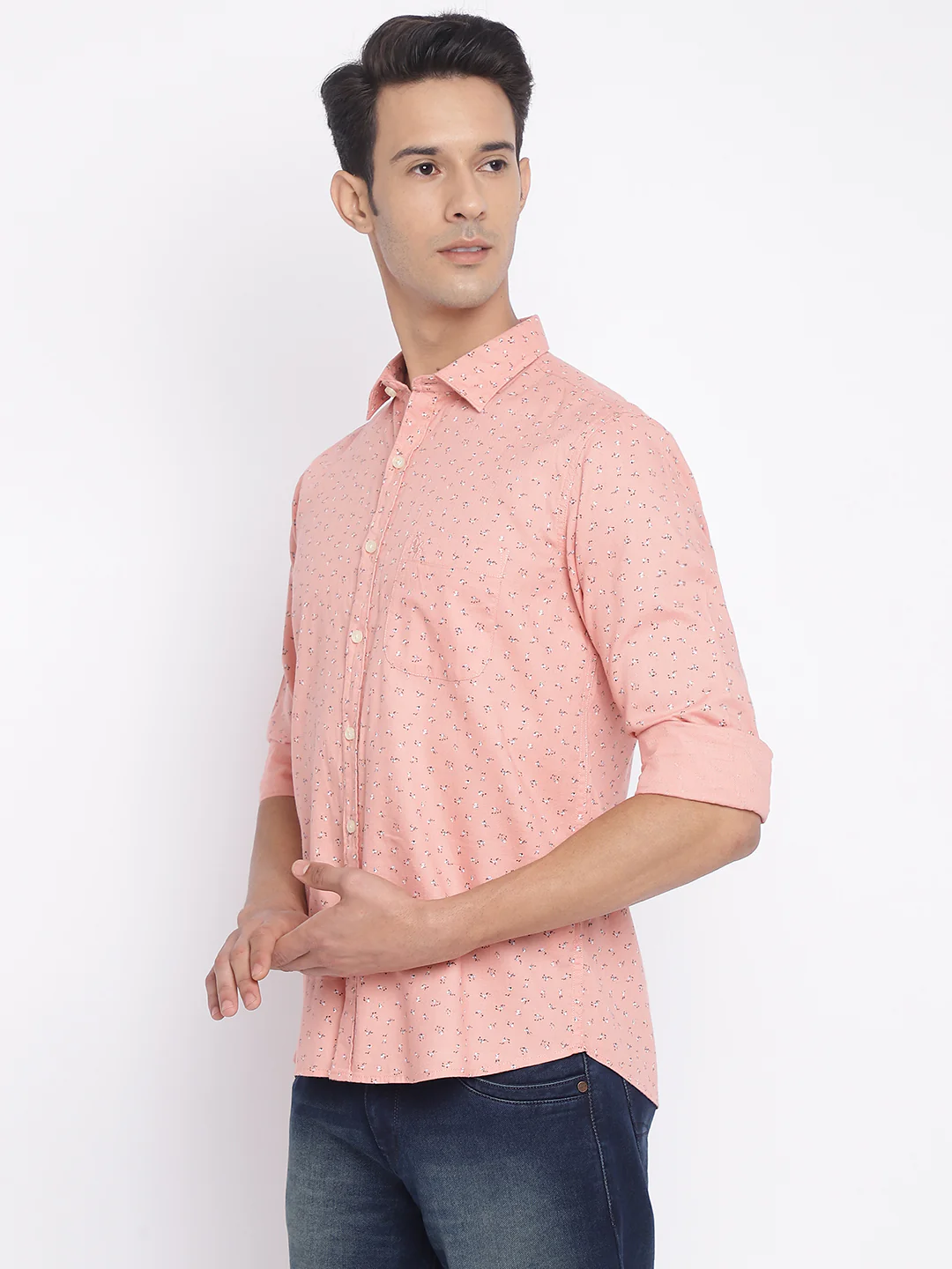 Casual Shirt for Men | Breathable & Soft with Color Fastness Regular Fit Spread Collar Neck Cotton Fabric Printed Pattern - Image 2