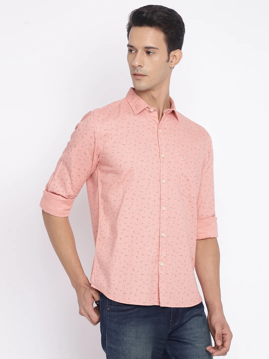 Casual Shirt for Men | Breathable & Soft with Color Fastness Regular Fit Spread Collar Neck Cotton Fabric Printed Pattern - Image 3