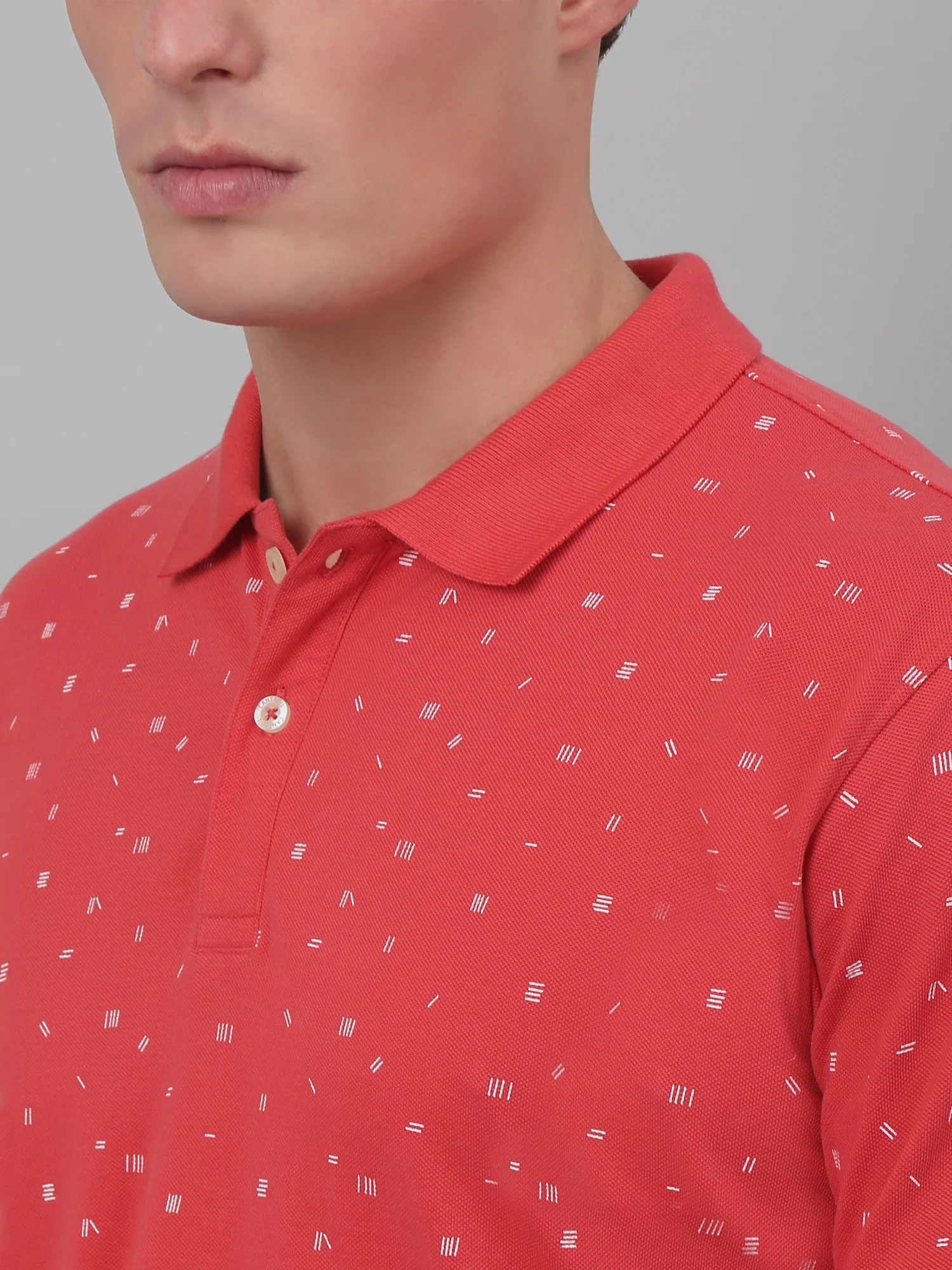 T-Shirt for Men | Breathable & Soft with Color Fastness Regular Fit Polo Neck Poly Cotton Fabric Printed Pattern - Image 3