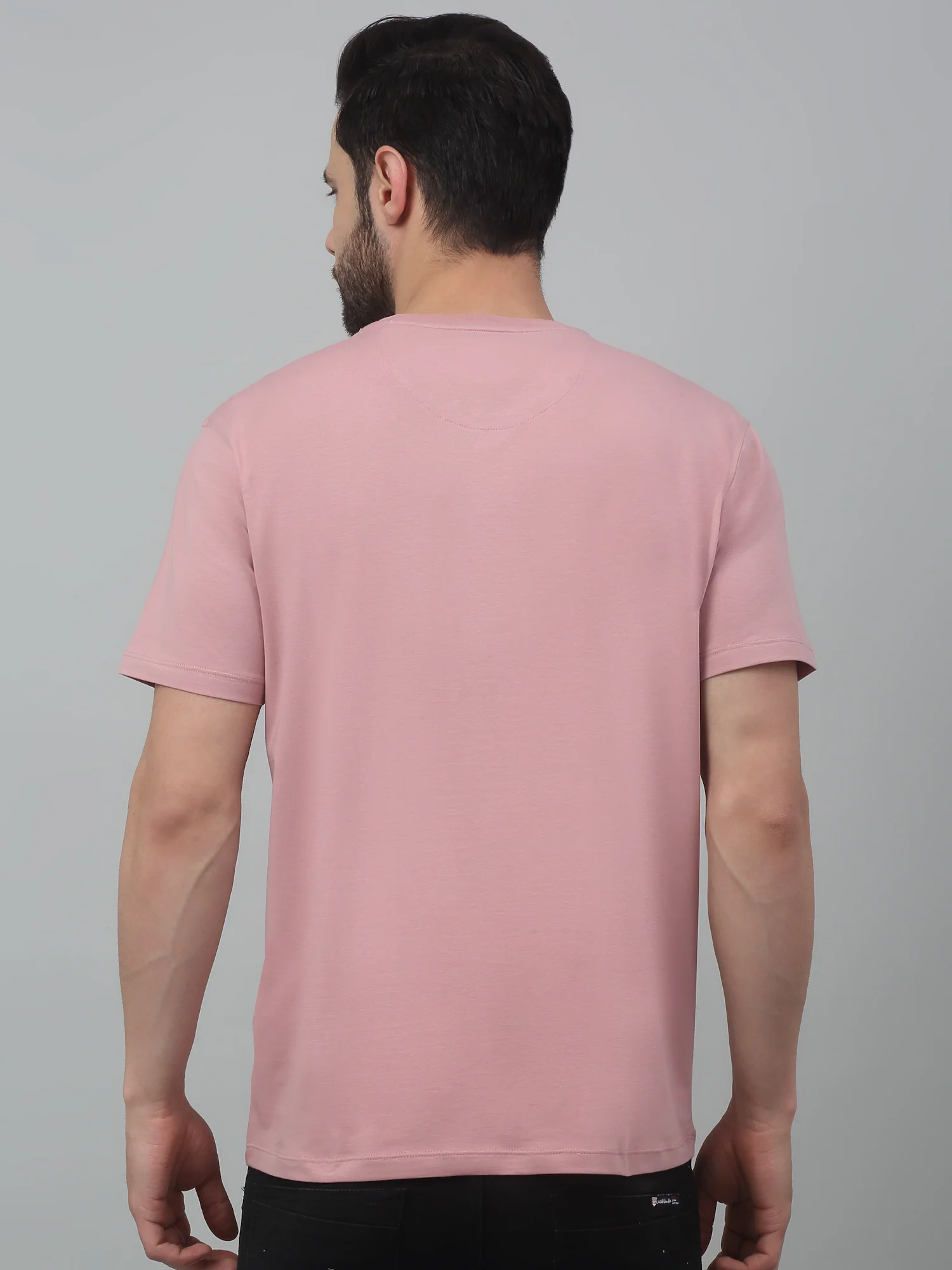 T-Shirt for Men | Breathable & Soft with Color Fastness Regular Fit Round Neck Cotton Blend Fabric Printed Pattern - Image 2