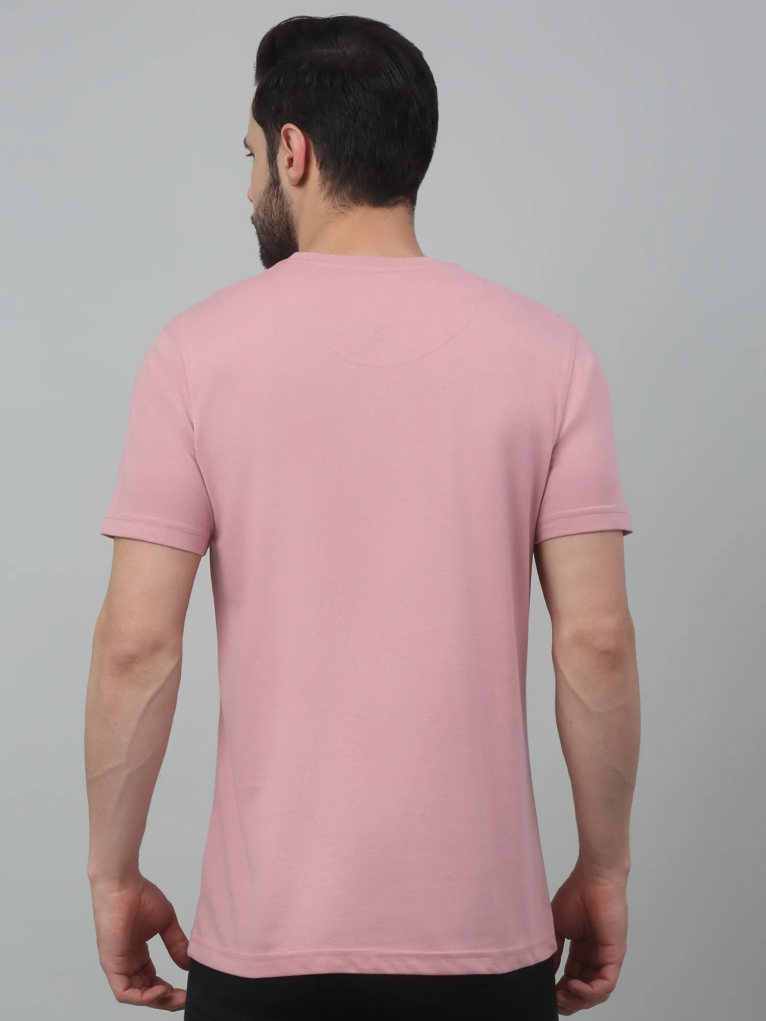 T-Shirt for Men | Breathable & Soft with Color Fastness Regular Fit Round Neck Poly Cotton Fabric Printed Pattern - Image 4