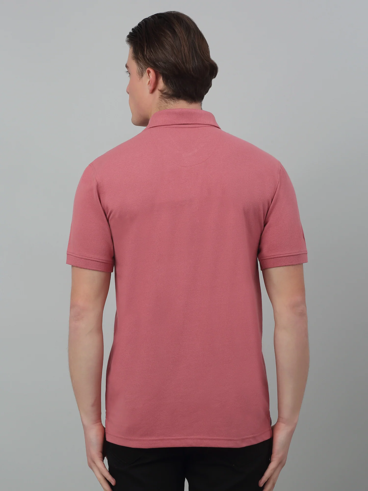 T-Shirt for Men | Breathable & Soft with Color Fastness Regular Fit Polo Neck Poly Cotton Fabric Solid Pattern - Image 2