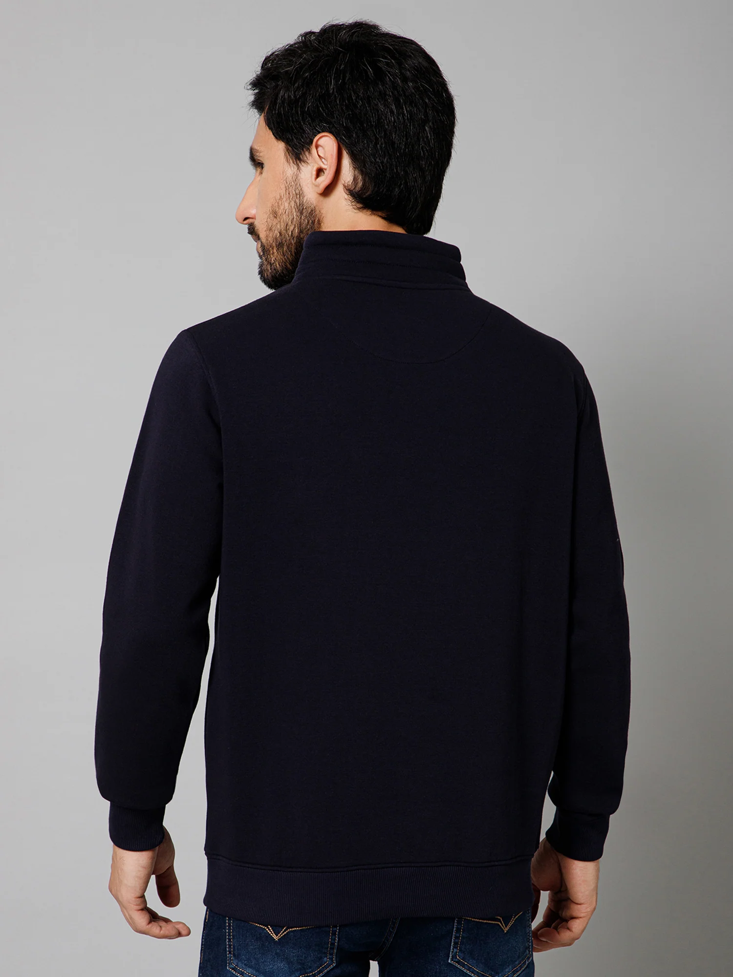 Printed Green Full Sleeves Round Neck Regular Fit Casual Sweatshirt For Mens - Image 4