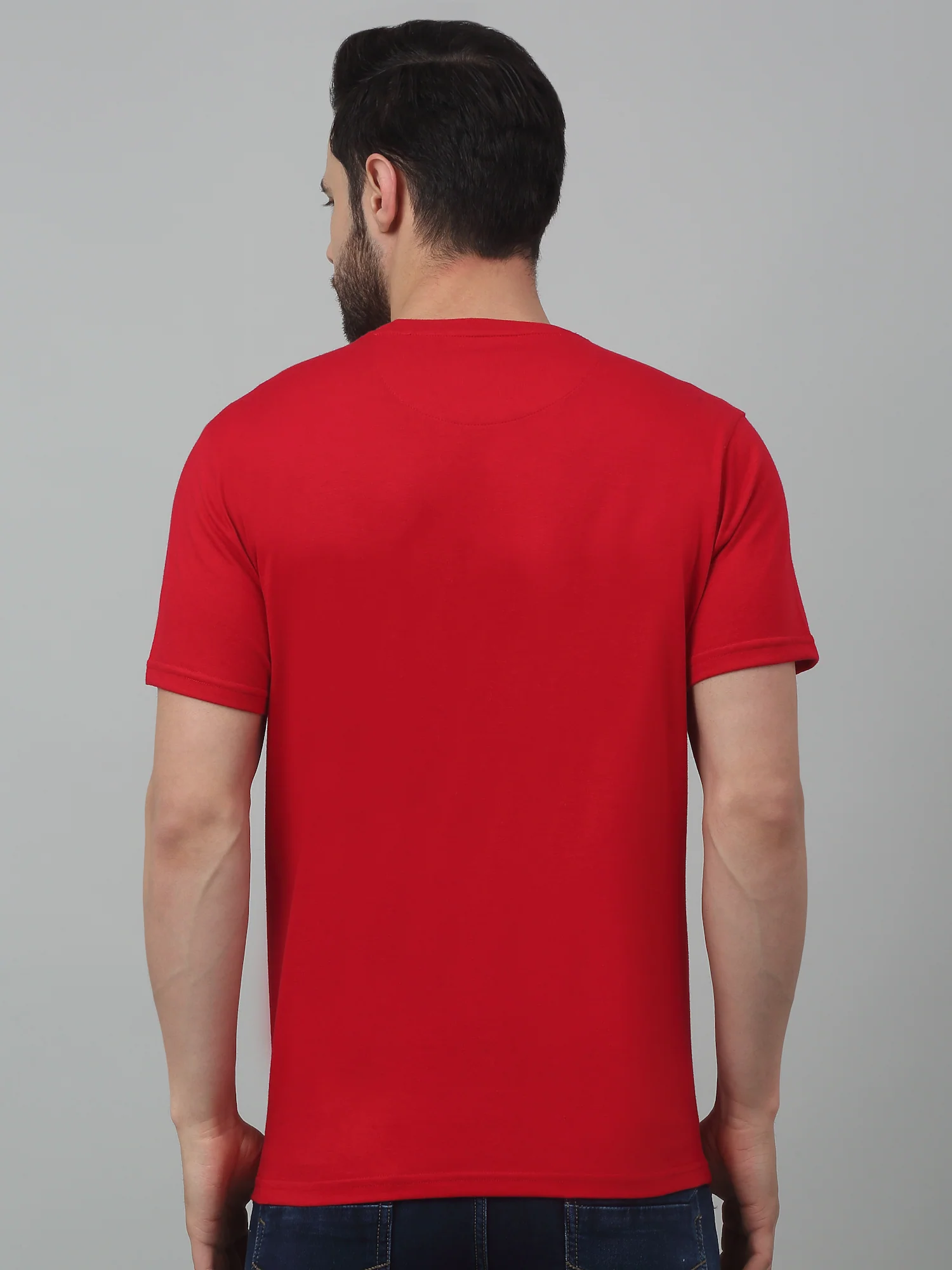 T-Shirt for Men | Breathable & Soft with Color Fastness Regular Fit Round Neck Poly Cotton Fabric Printed Pattern - Image 2