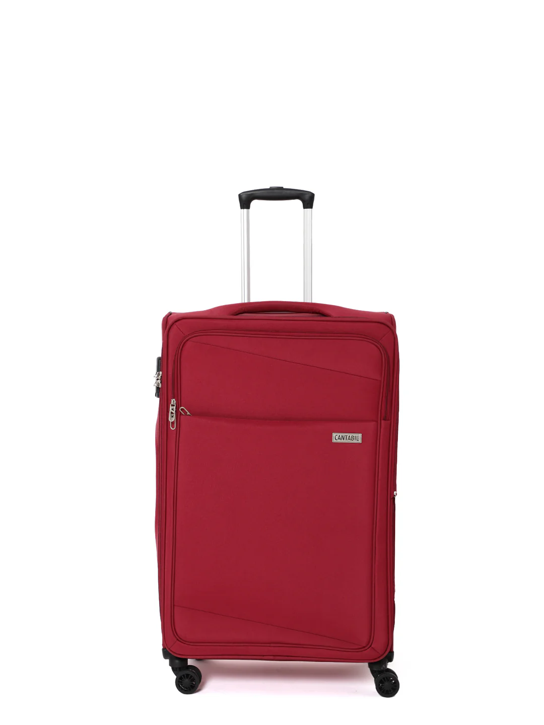 Unisex Red Fashion Soft Luggage Trolley Bag - Image 5