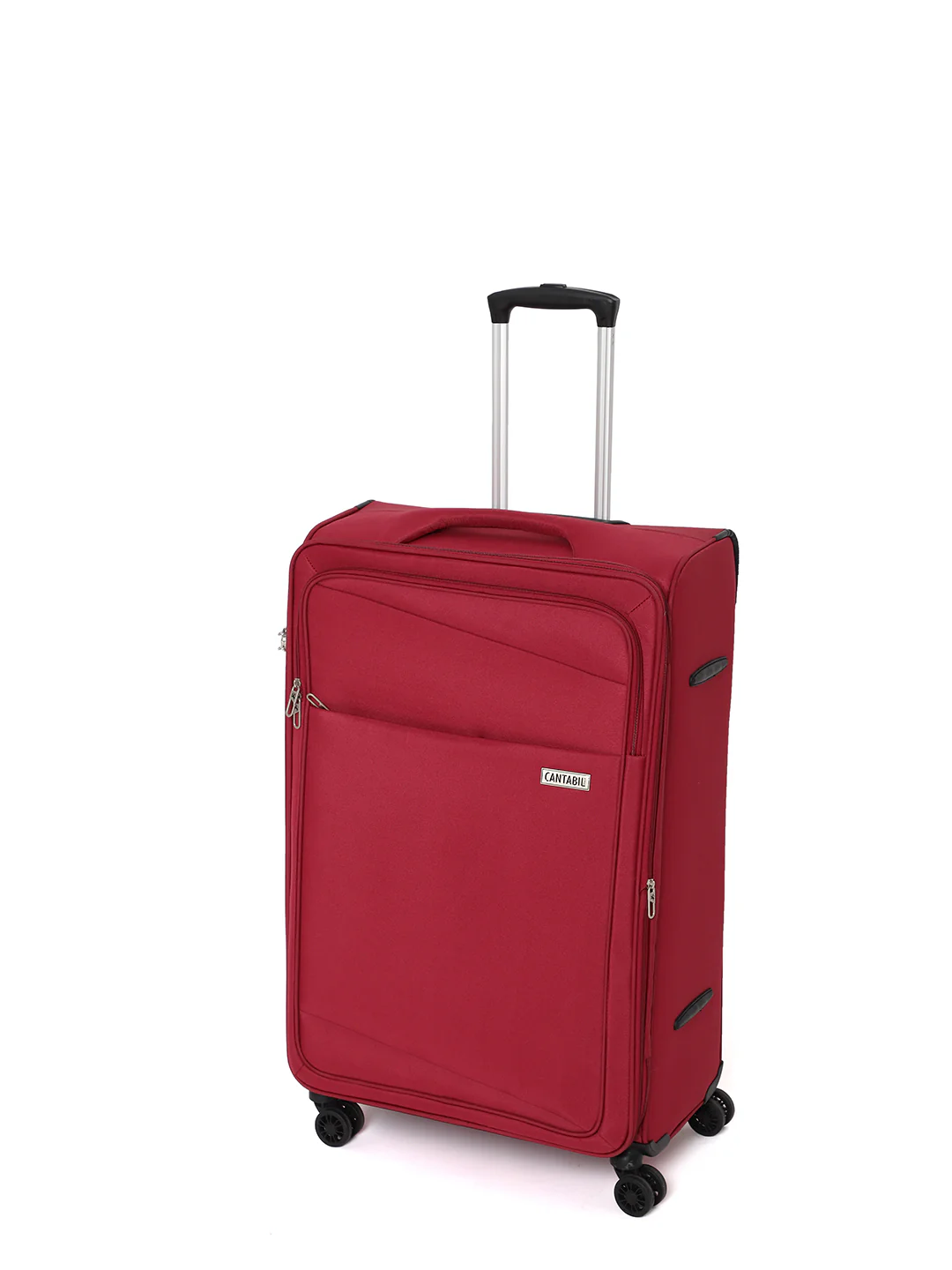 Unisex Red Fashion Soft Luggage Trolley Bag - Image 7