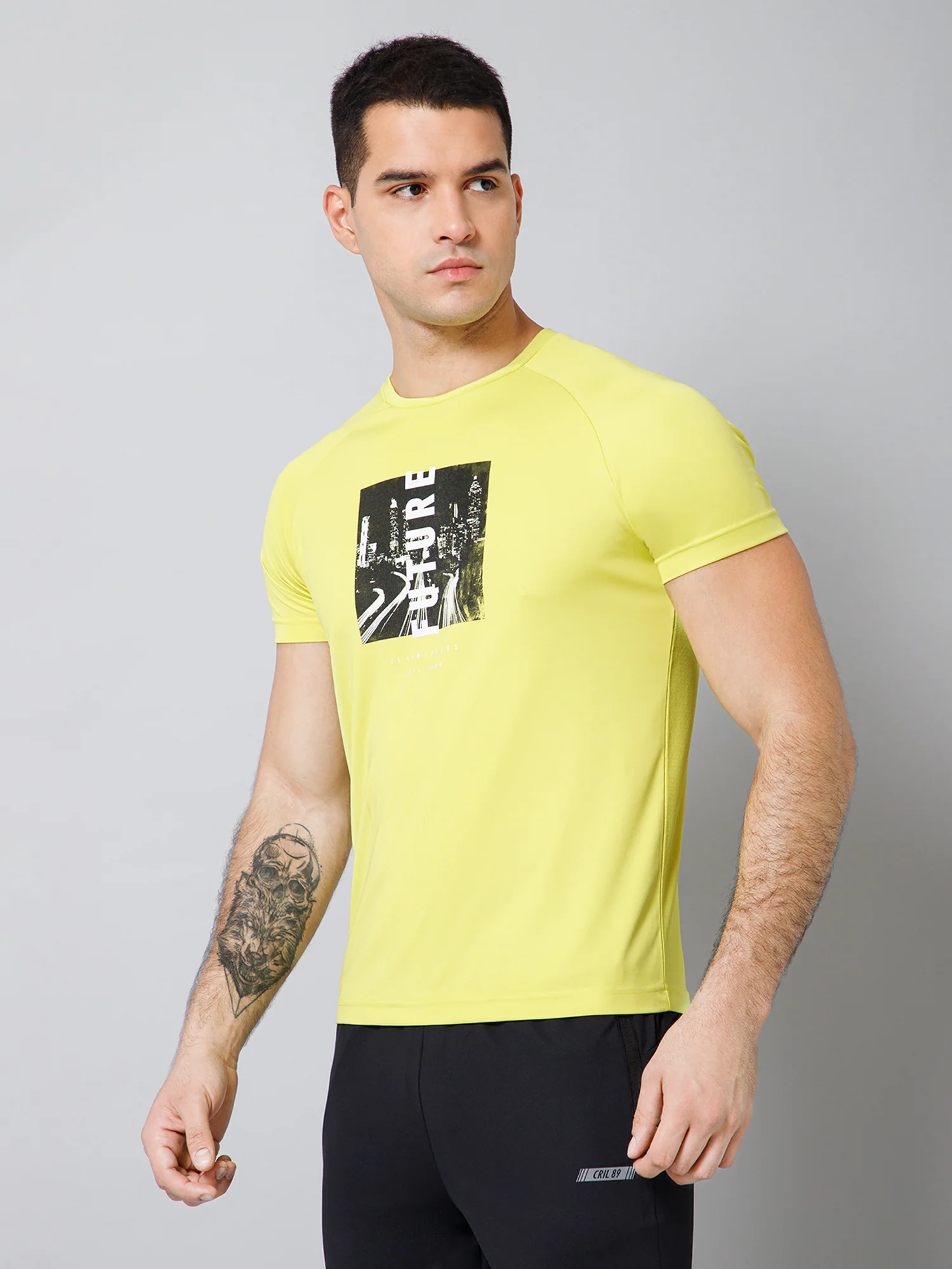 T-Shirt for Men | Breathable & Soft with Color Fastness Regular Fit Round Neck Polyester Fabric Printed Pattern - Image 2