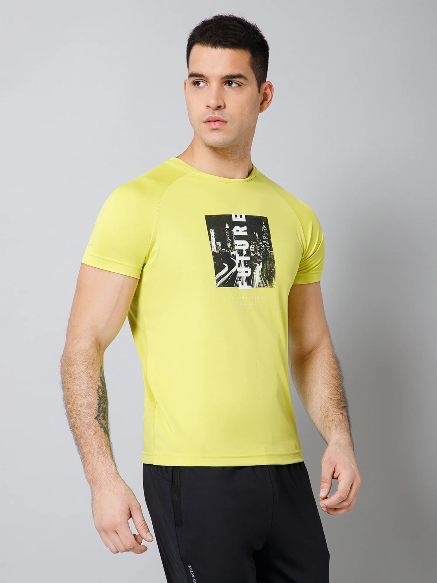 T-Shirt for Men | Breathable & Soft with Color Fastness Regular Fit Round Neck Polyester Fabric Printed Pattern - Image 3