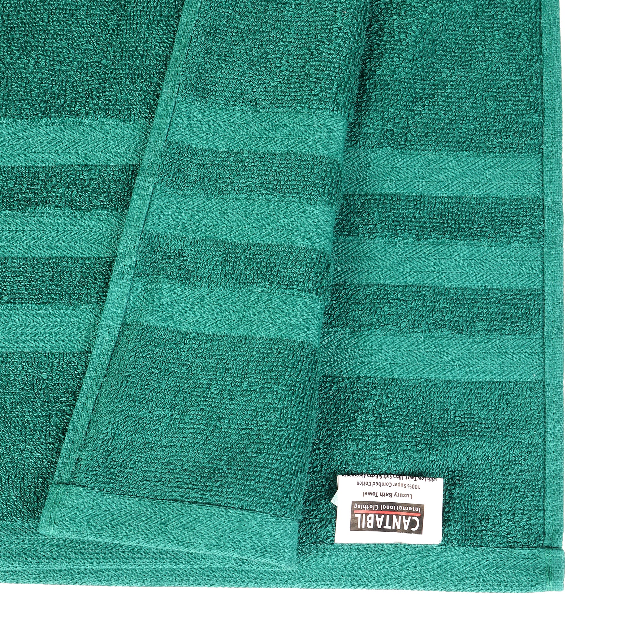Unisex Sea Green Basic Terry Bath Towel - Image 2