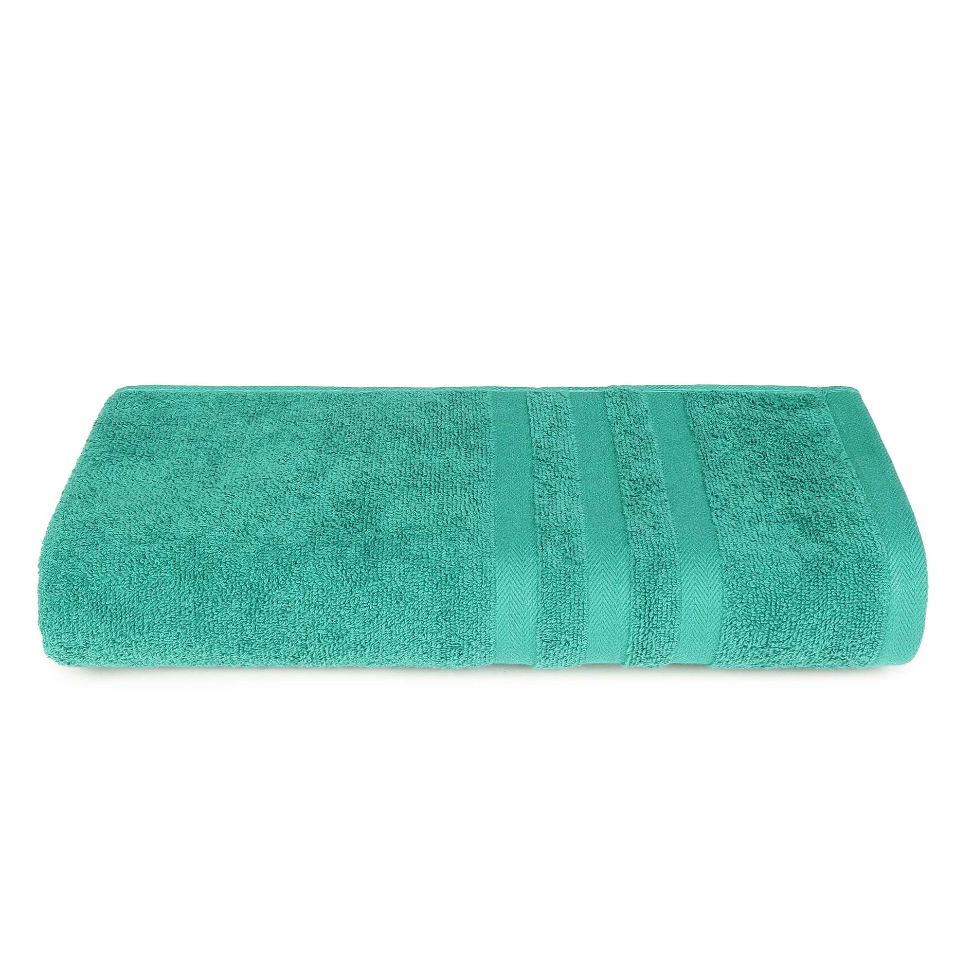 Unisex Sea Green Basic Terry Bath Towel - Image 4