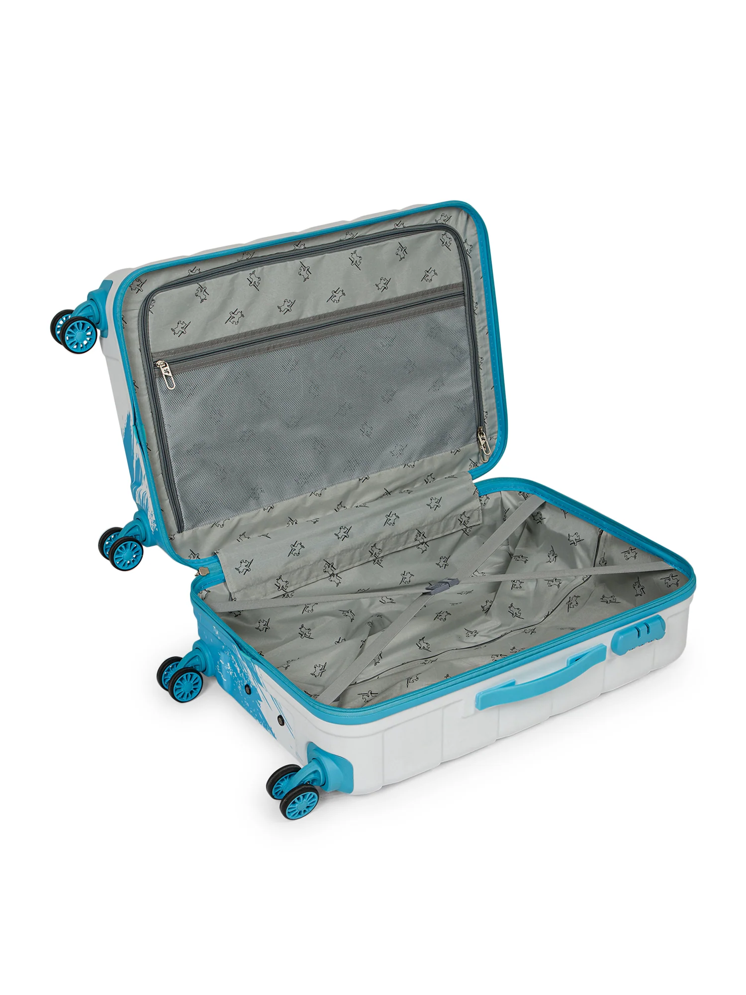 Unisex Sky Blue Fashion Hard Luggagae Trolley Bag - Image 5