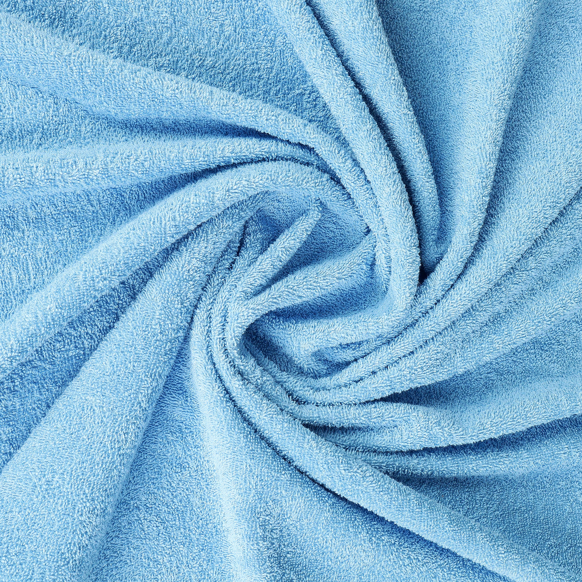 Unisex Sky Blue Basic Terry Bath Towel - Image 3