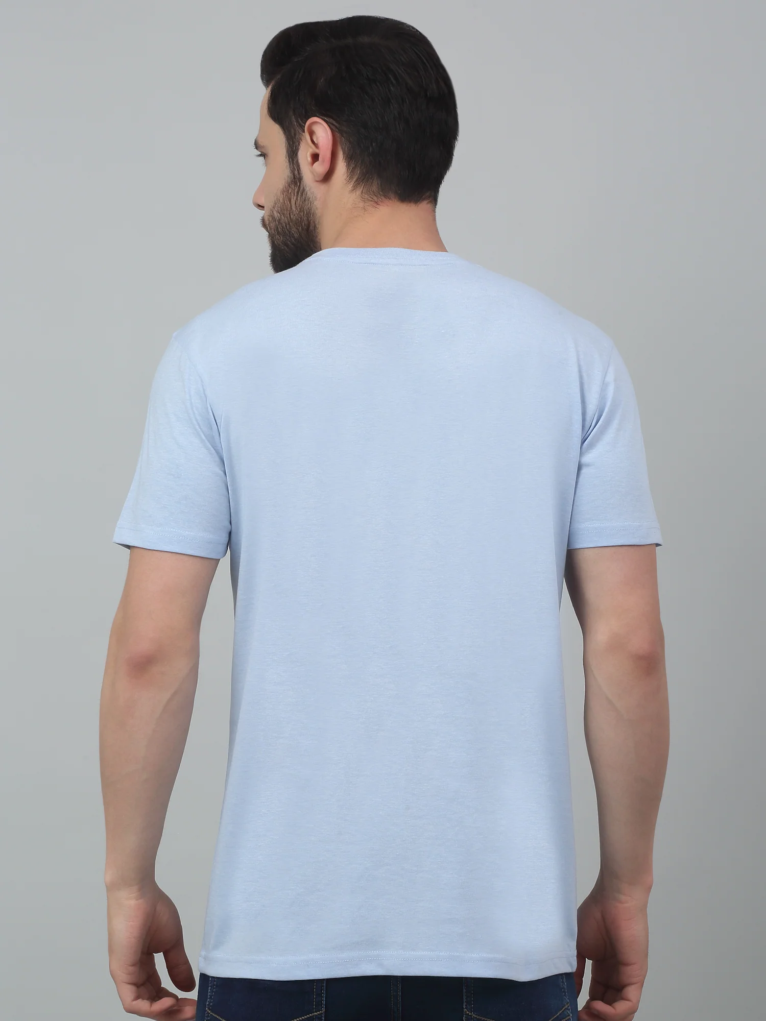 T-Shirt for Men | Breathable & Soft with Color Fastness Regular Fit Round Neck Poly Cotton Fabric Printed Pattern - Image 2