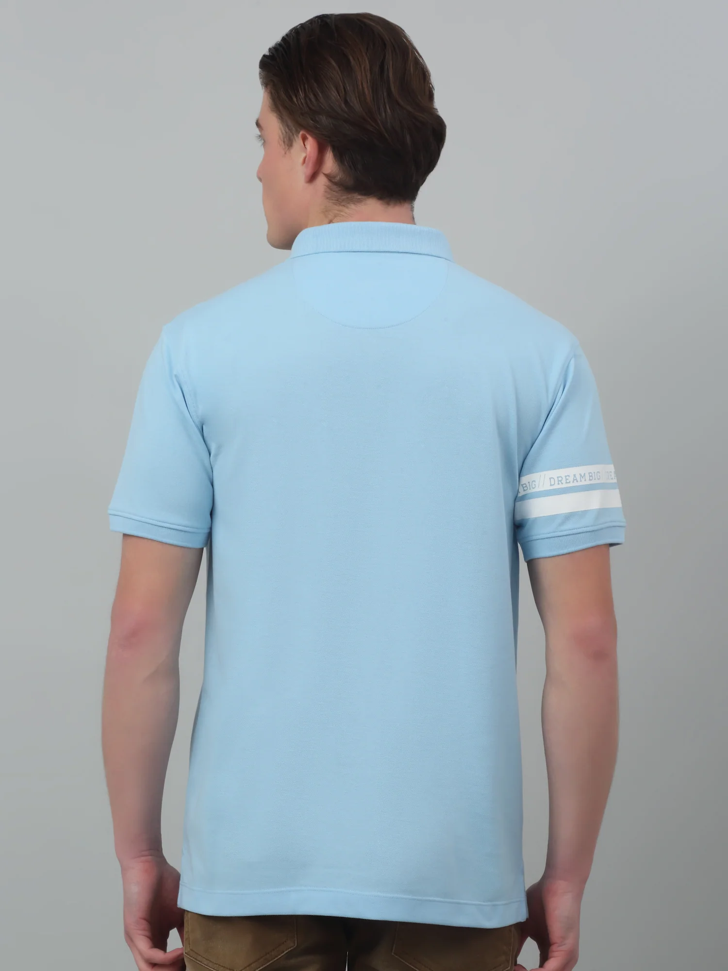 T-Shirt for Men | Breathable & Soft with Color Fastness Regular Fit Polo Neck Poly Cotton Fabric Printed Pattern - Image 2