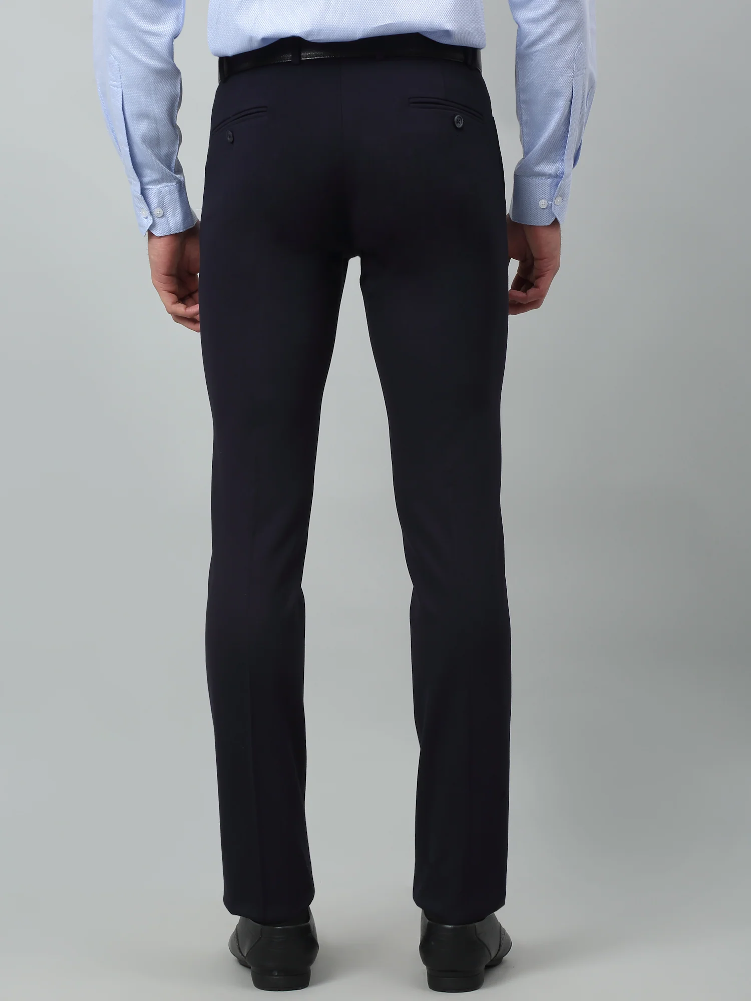 Formal Trouser for Men | Breathable & Soft with Color Fastness Regular Fit Terry Rayon Fabric Solid Pattern Hook & Eye Closure - Image 4