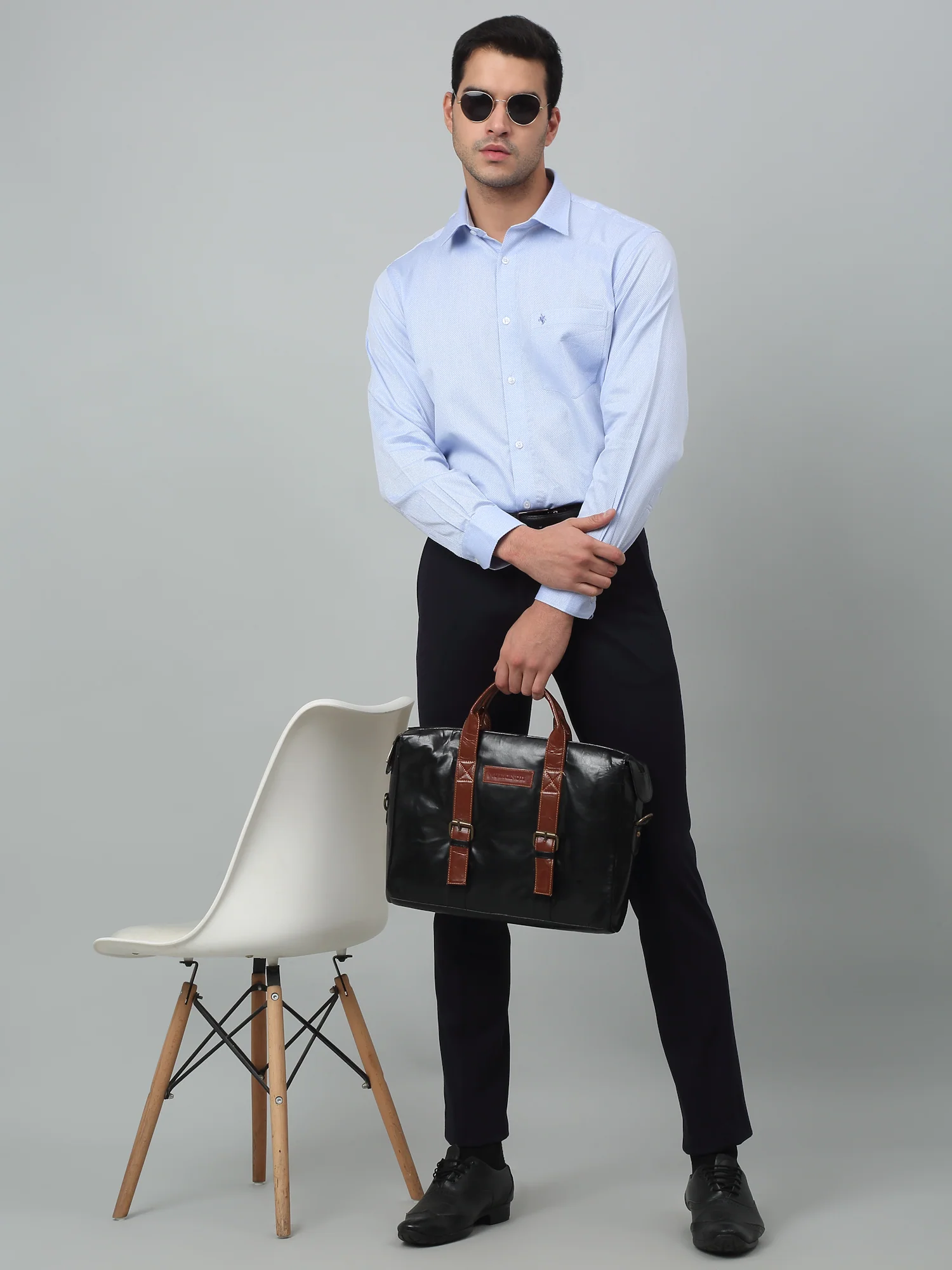 Formal Trouser for Men | Breathable & Soft with Color Fastness Regular Fit Terry Rayon Fabric Solid Pattern Hook & Eye Closure - Image 6