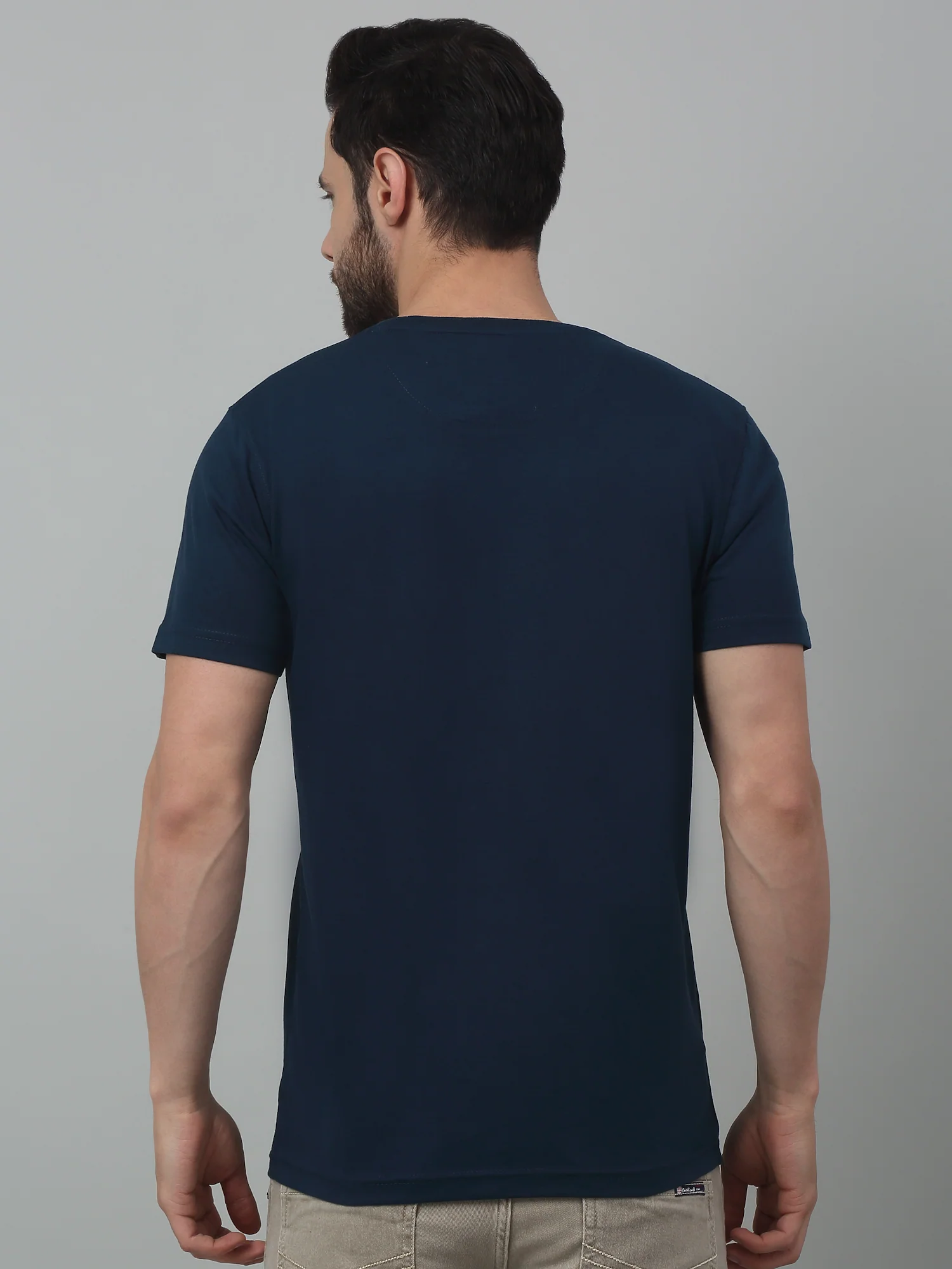 T-Shirt for Men | Breathable & Soft with Color Fastness Regular Fit Round Neck Poly Cotton Fabric Printed Pattern - Image 2