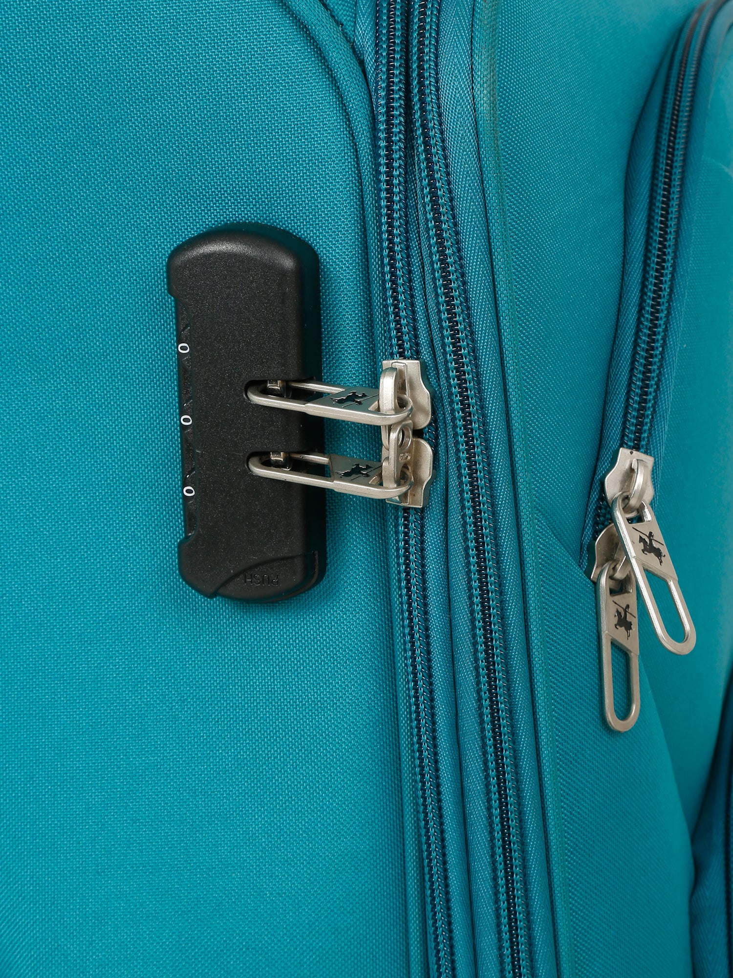 Unisex Teal Fashion Soft Luggage Trolley Bag - Image 10