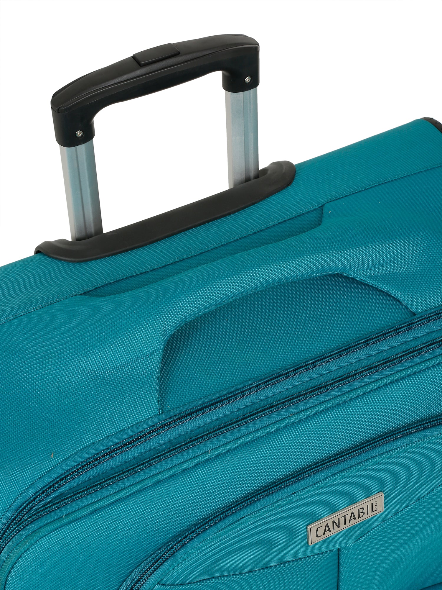 Unisex Teal Fashion Soft Luggage Trolley Bag - Image 2