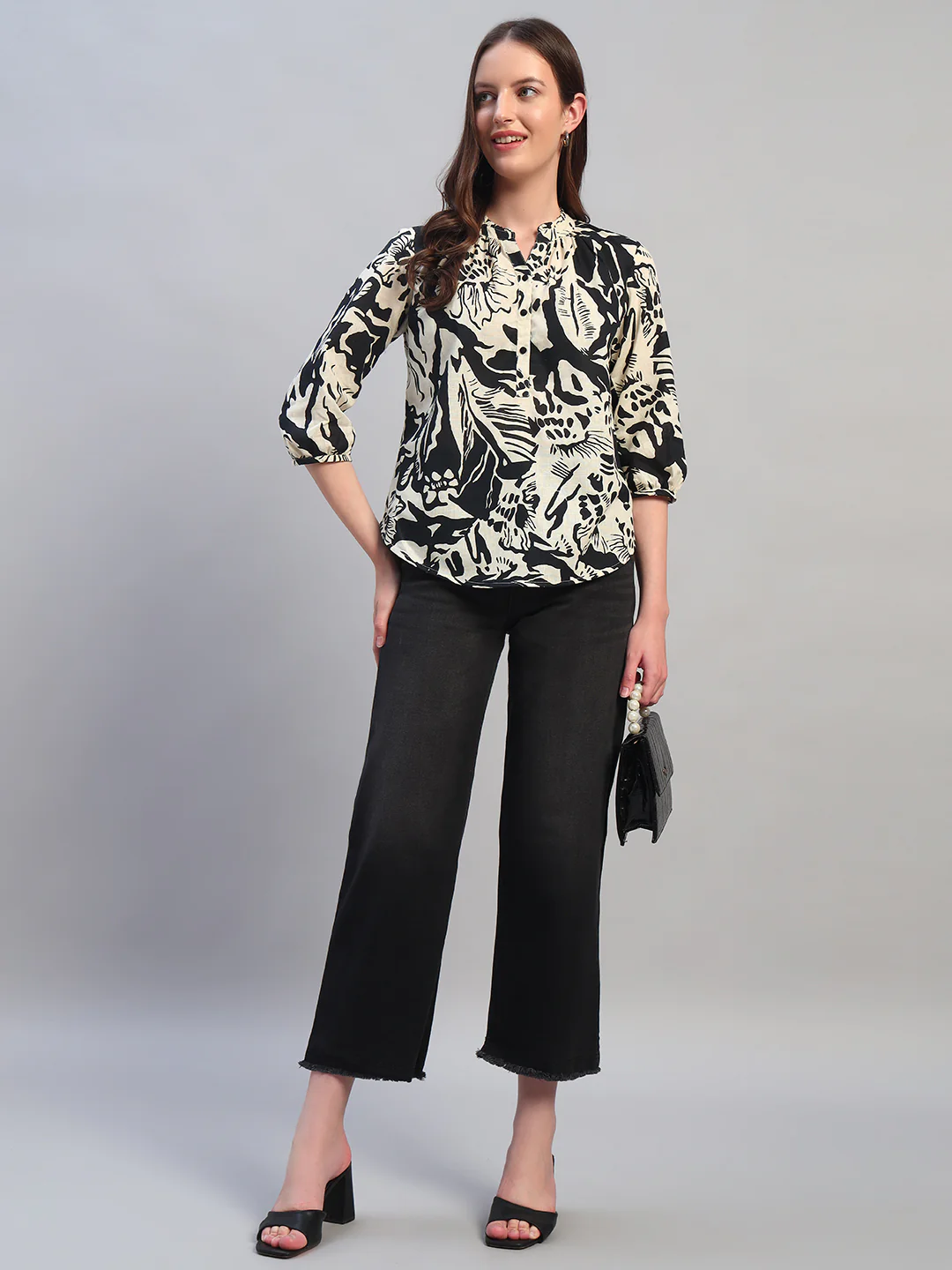 Tunic for Women | Breathable & Soft with Color Fastness Regular Fit Round Neck Cotton Linen Fabric Printed Pattern - Image 8