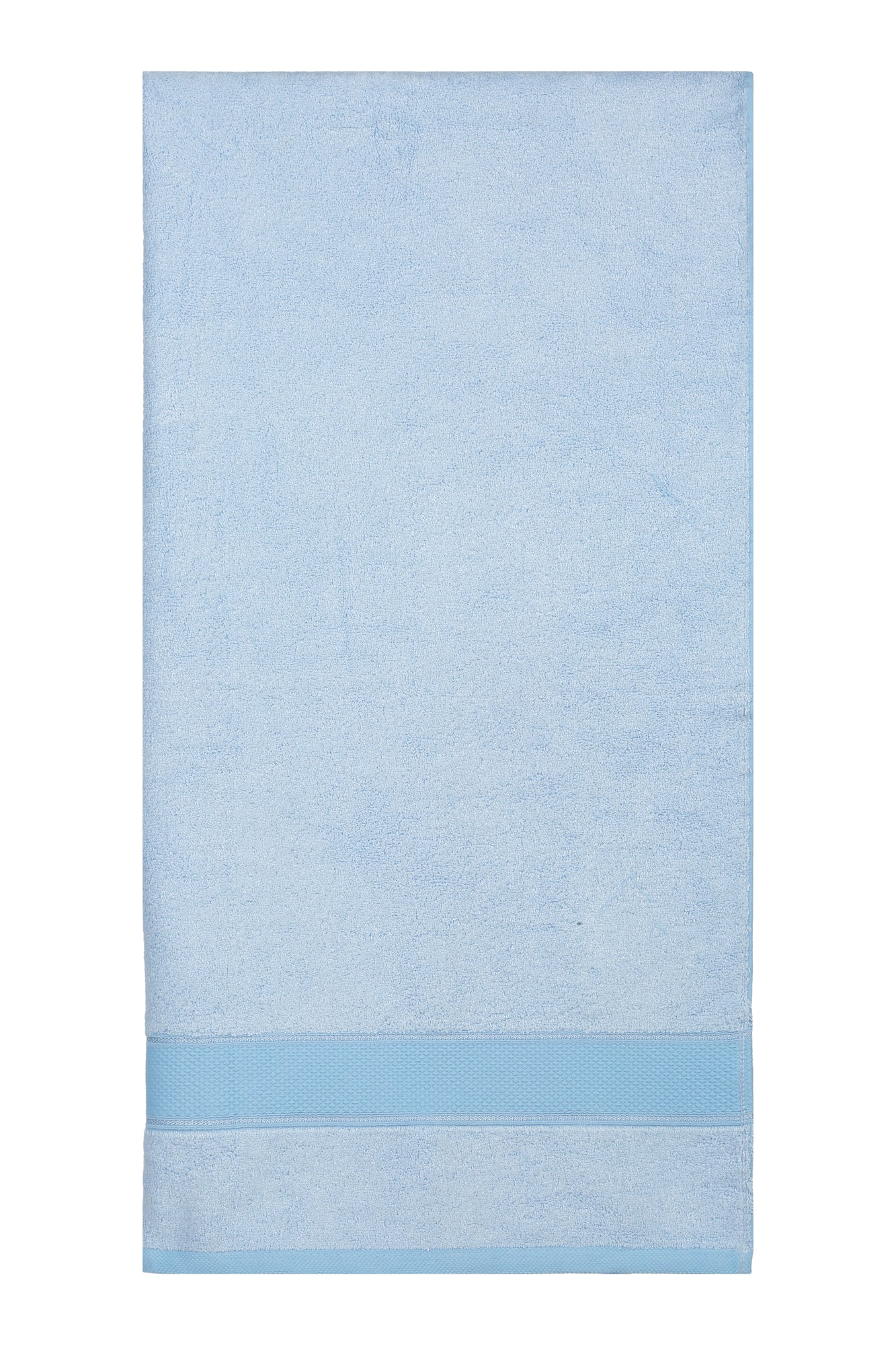 Unisex Sky Blue Basic Terry Bath Towel - Image 3
