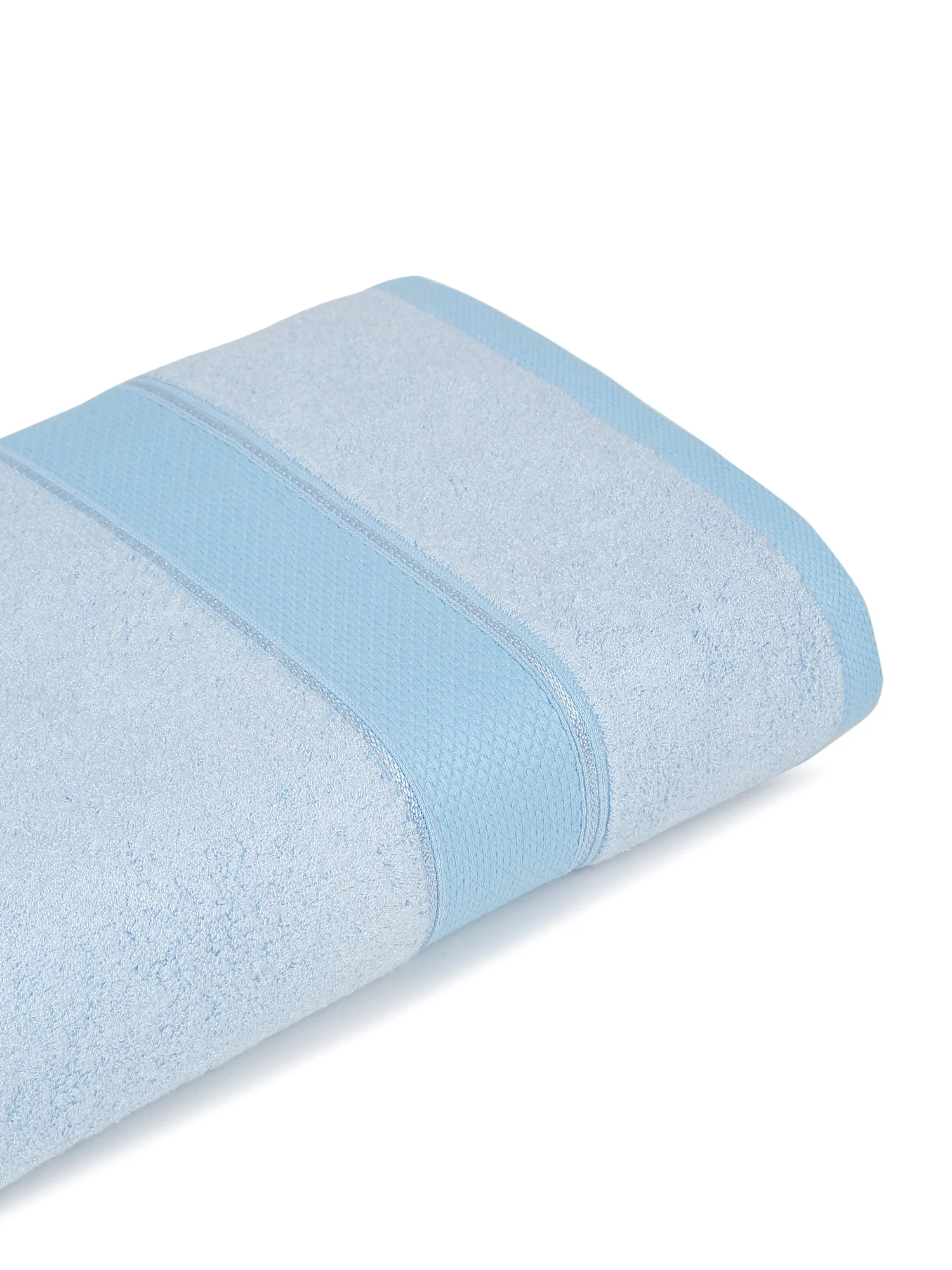 Unisex Sky Blue Basic Terry Bath Towel - Image 7