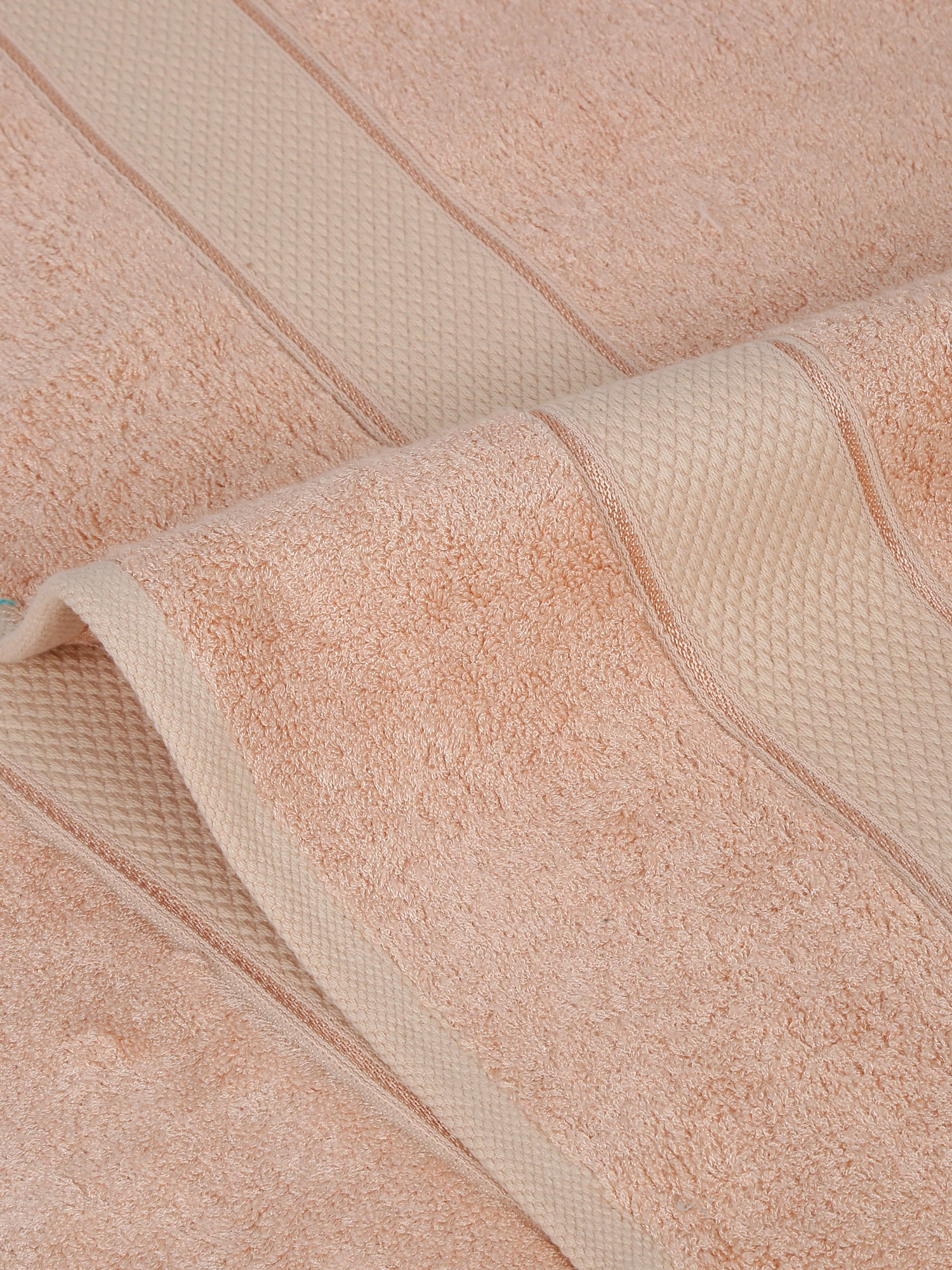 Unisex Peach Basic Terry Bath Towel - Image 5