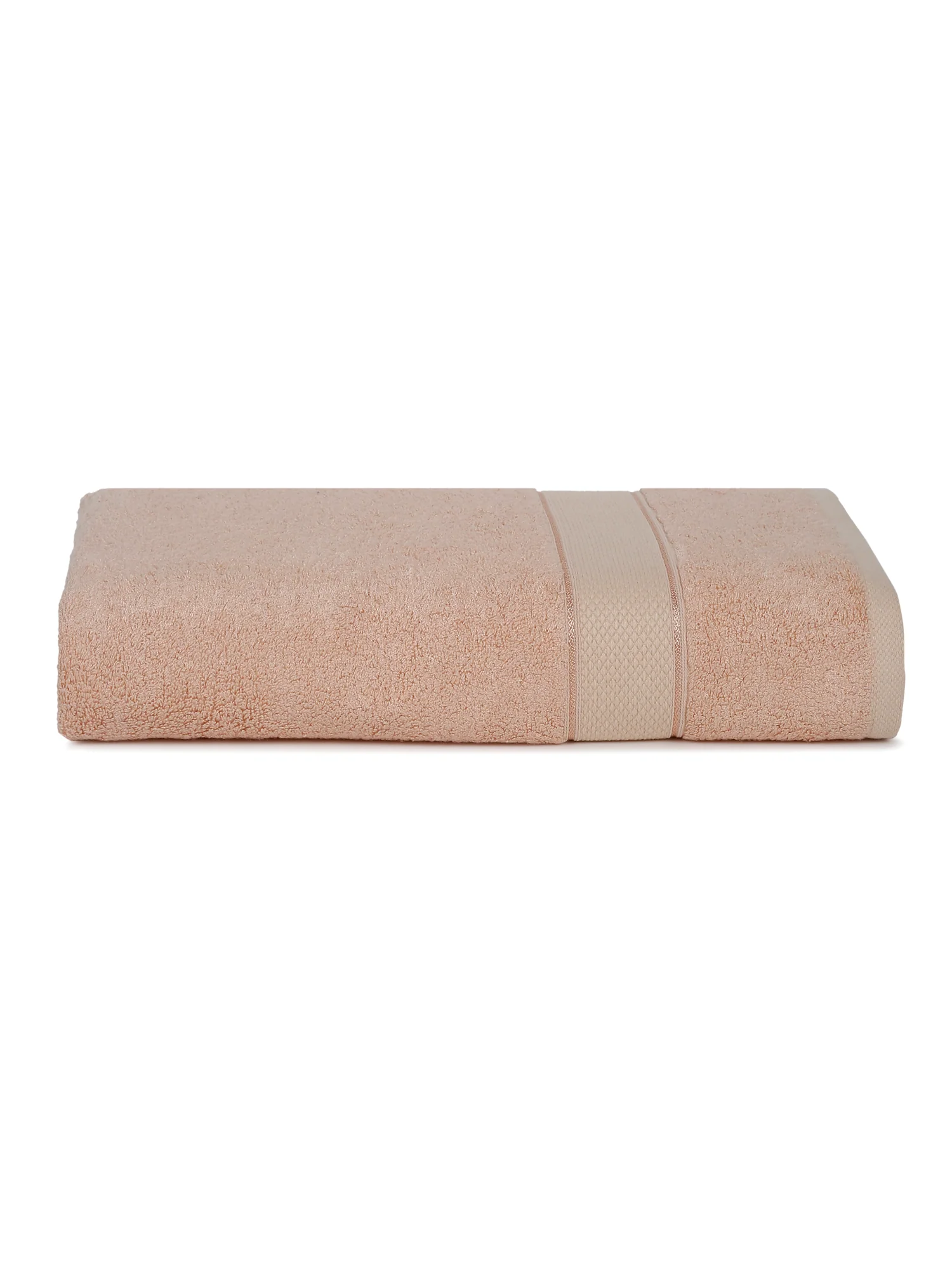 Unisex Peach Basic Terry Bath Towel - Image 7