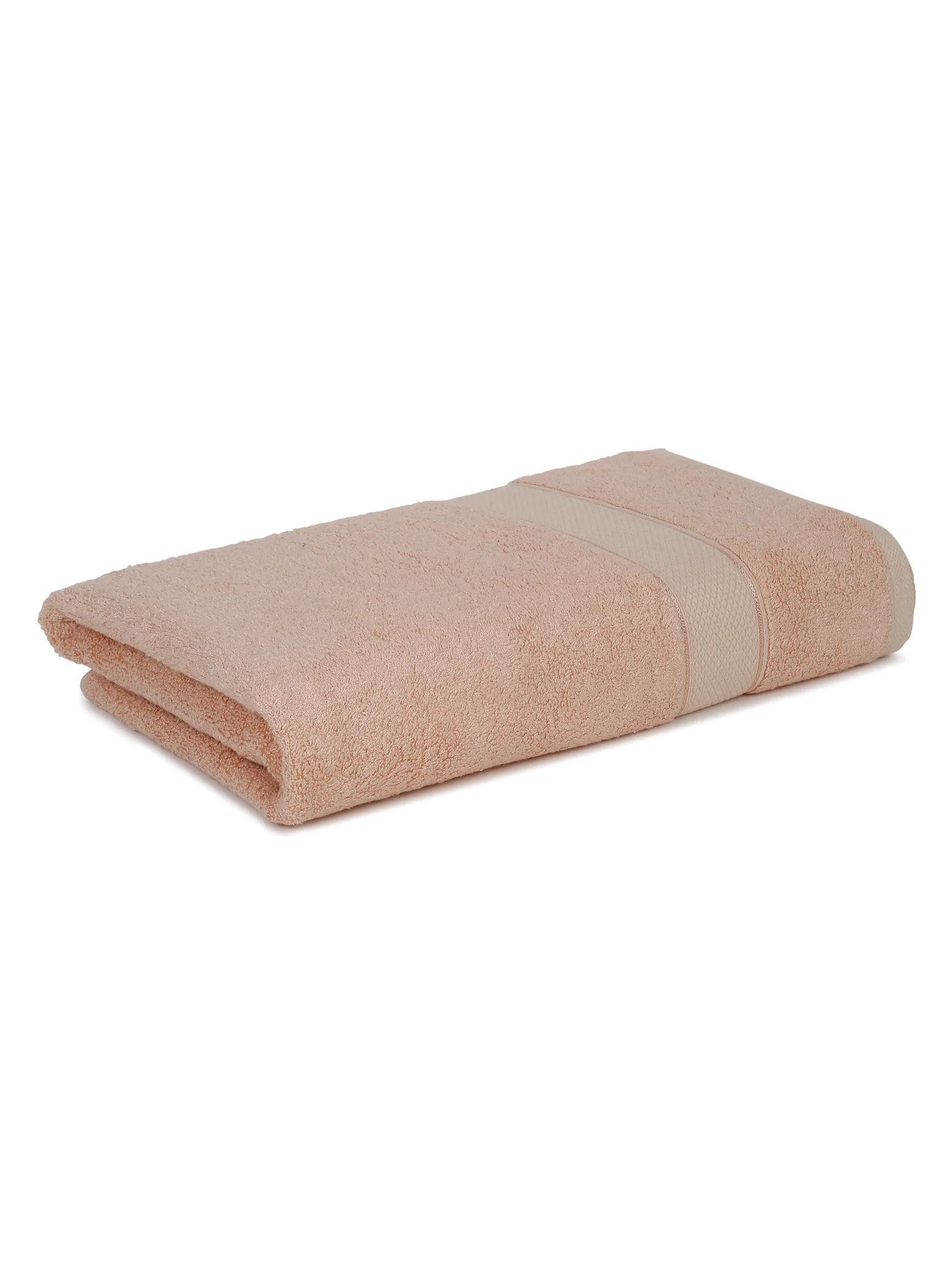 Unisex Peach Basic Terry Bath Towel - Image 8