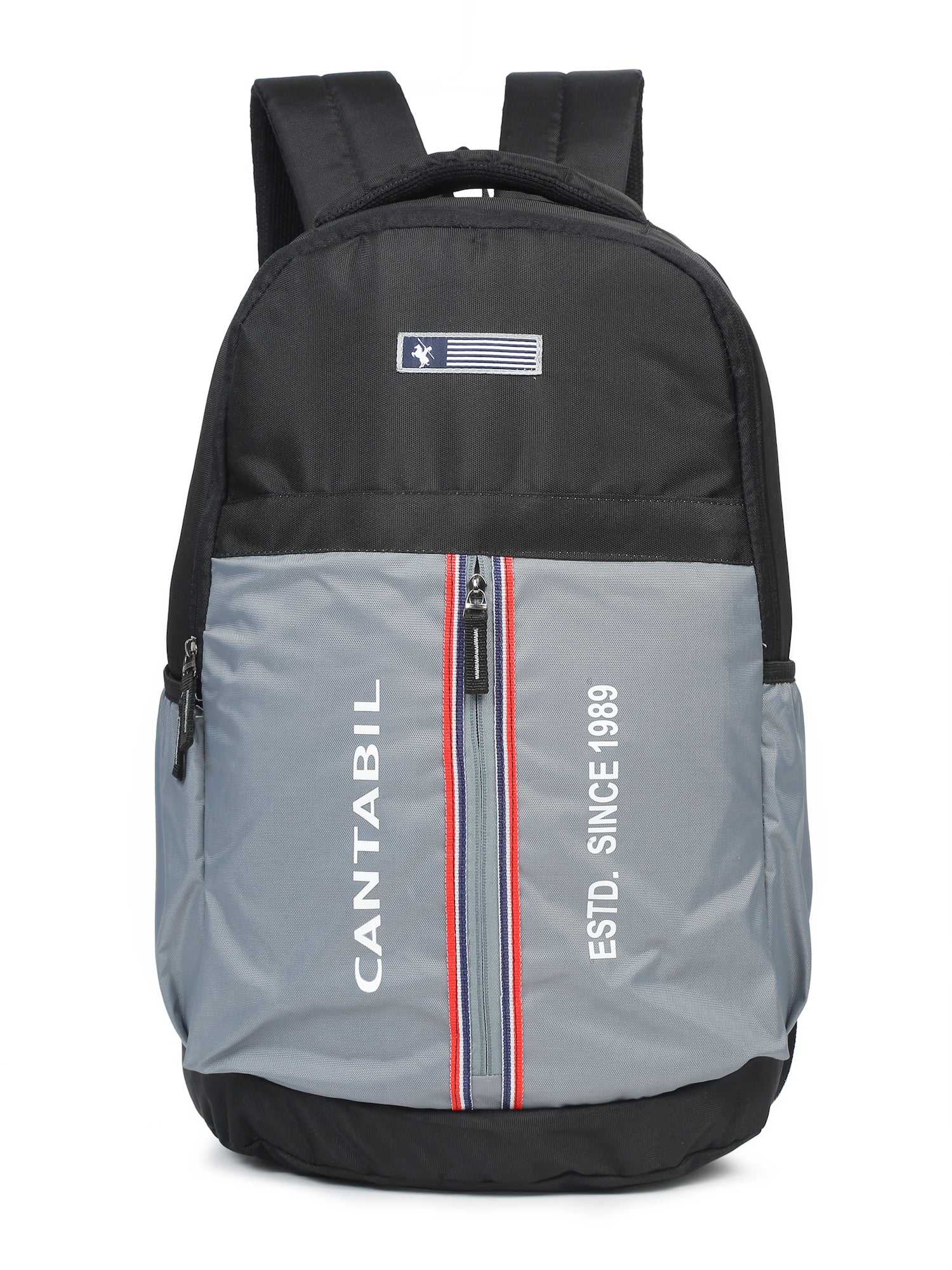 Unisex Grey Casual Back Pack - Image 4