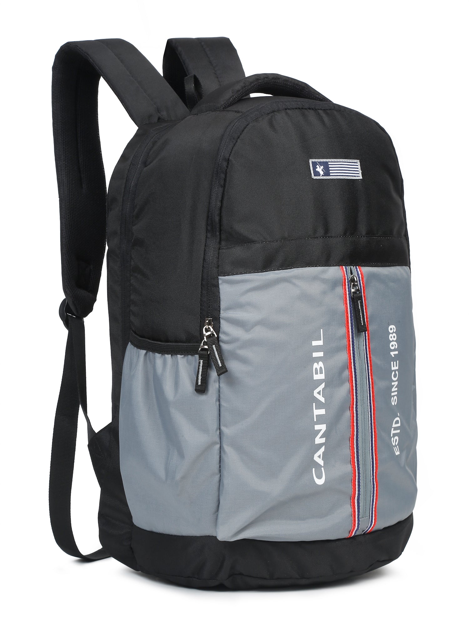 Unisex Grey Casual Back Pack - Image 5