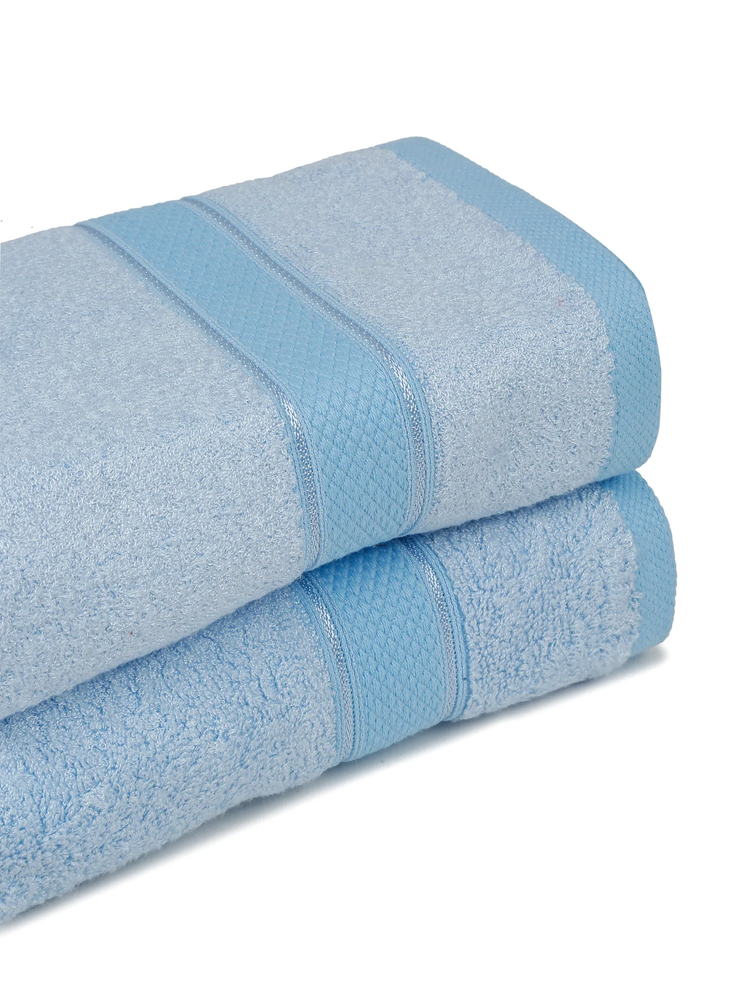 Unisex Sky Blue Basic Terry Hand Towel -Pack of Two - Image 5