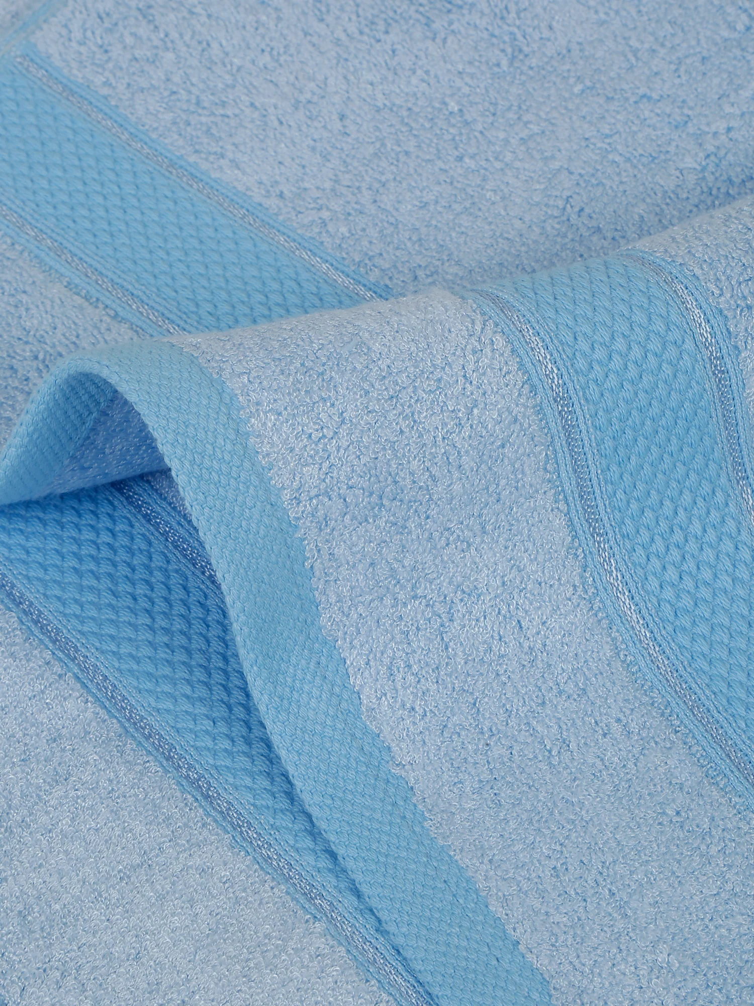 Unisex Sky Blue Basic Terry Hand Towel -Pack of Two - Image 7