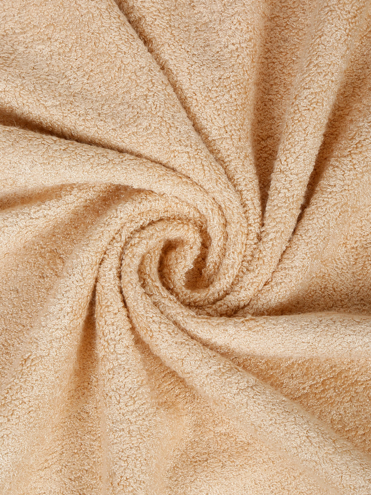Unisex Beige Basic Terry Bath Towel - Image 5