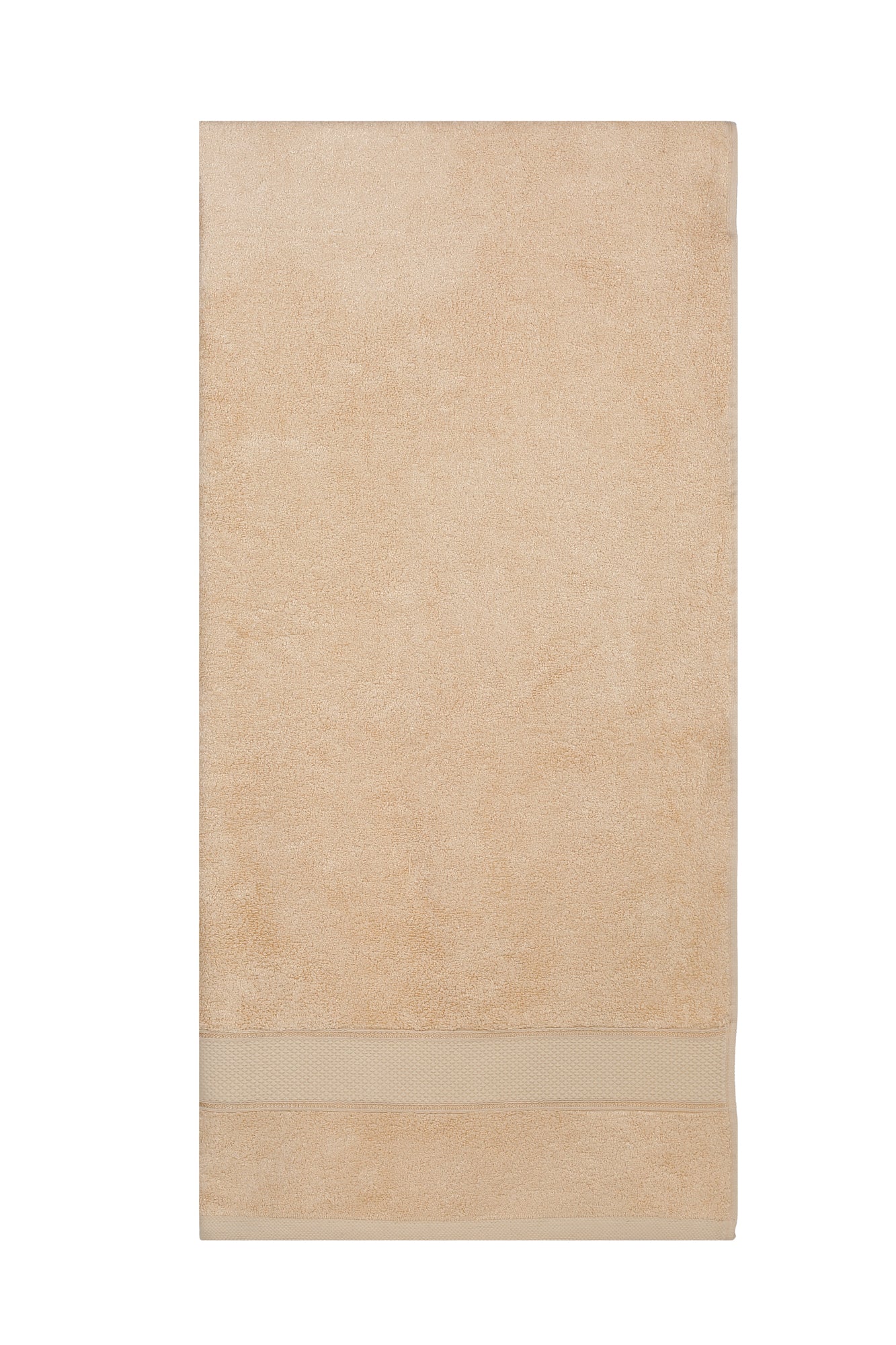 Unisex Beige Basic Terry Bath Towel - Image 8