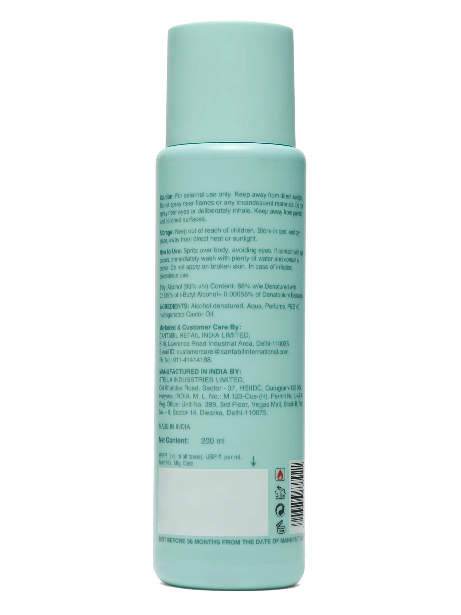 Unisex Tropica(Watermelon & Vanila) - Green Body Mist - Pack of 2 ( 200 ml each ) - Image 4