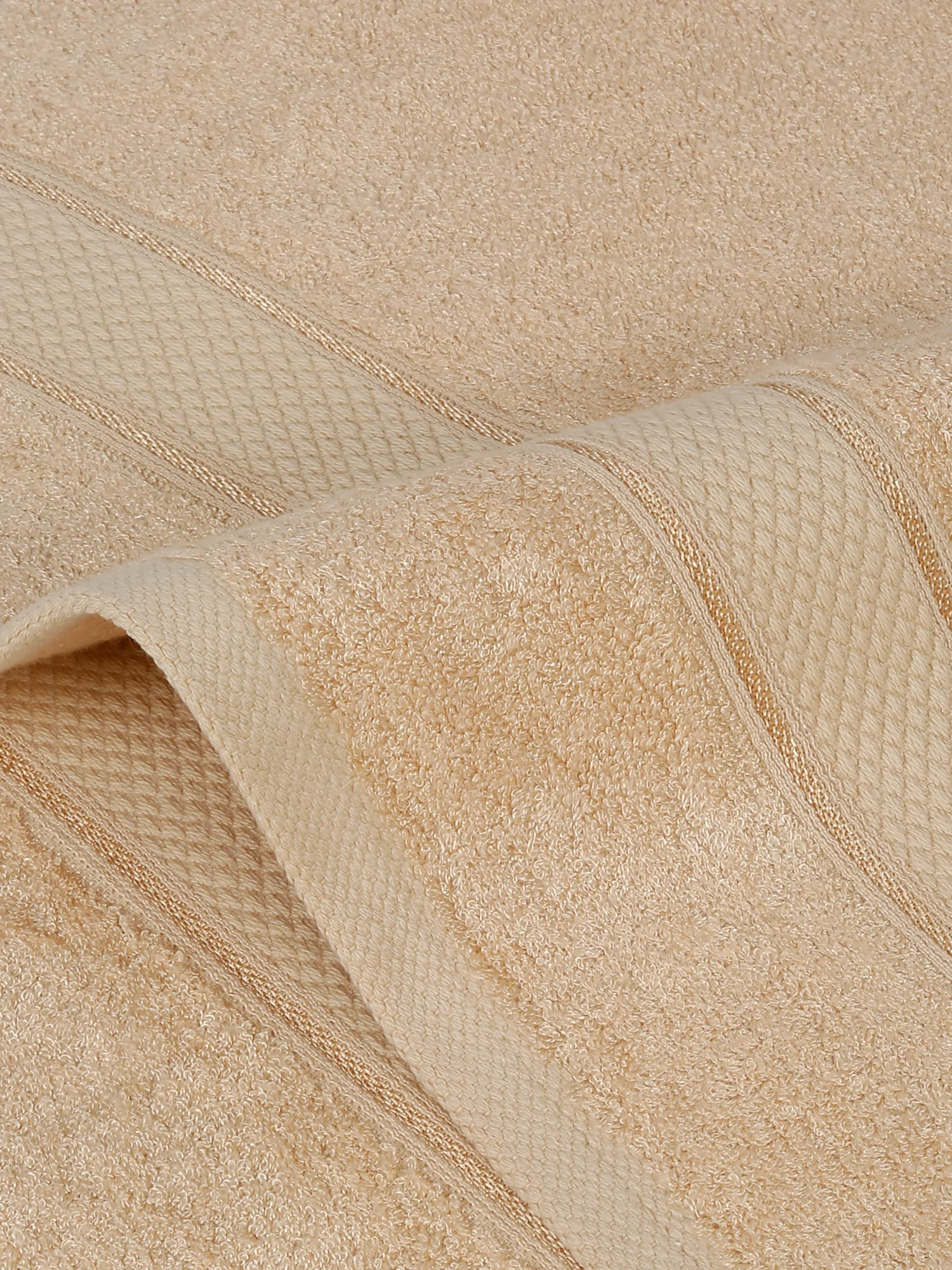 Unisex Beige Basic Terry Hand Towel -Pack of Two - Image 7