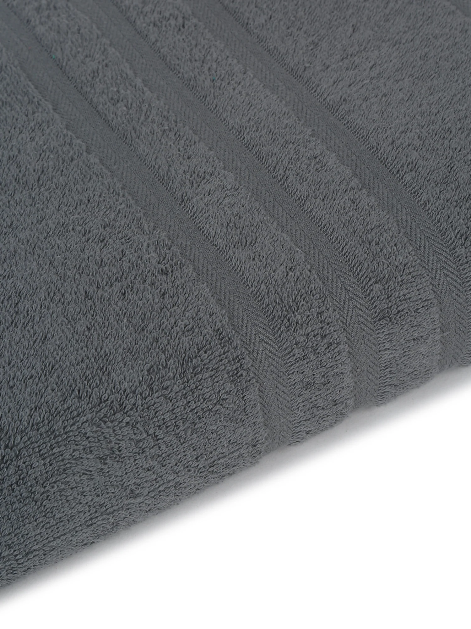 Unisex Grey Basic Terry Bath Towel - Image 6