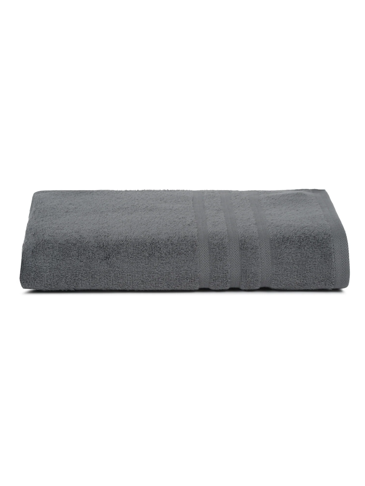 Unisex Grey Basic Terry Bath Towel - Image 7