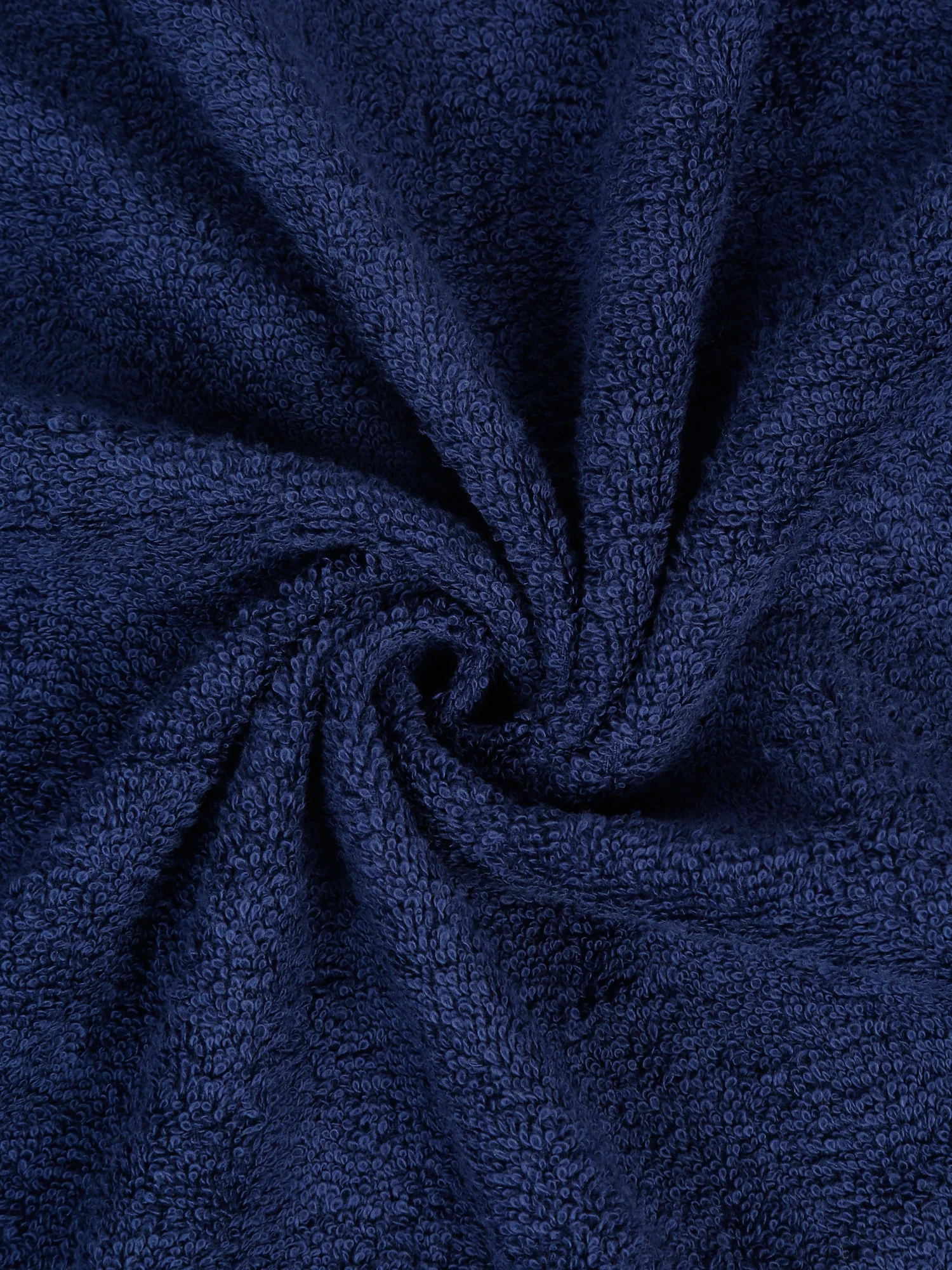 Unisex Navy Blue Basic Terry Bath Towel - Image 3
