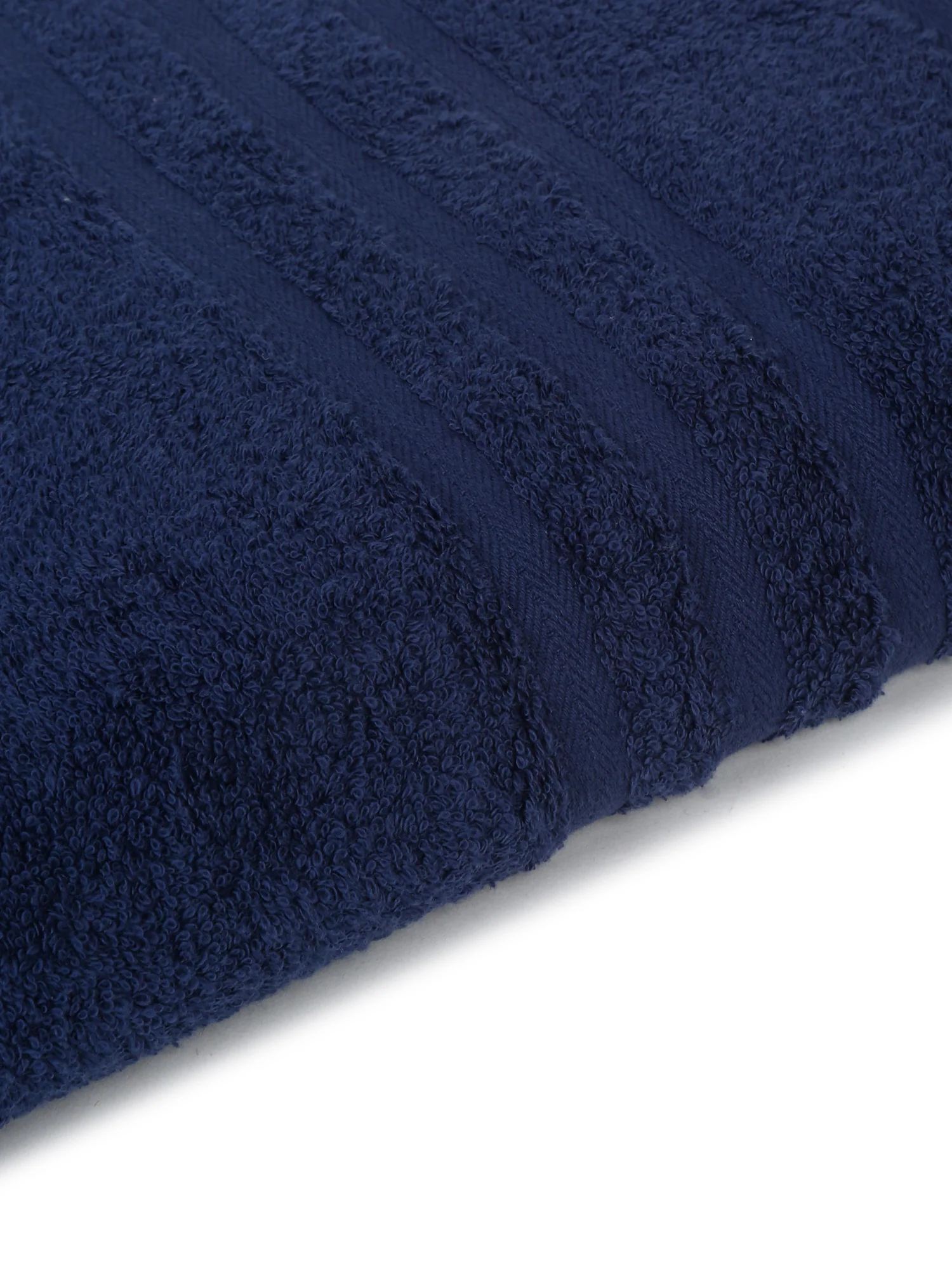 Unisex Navy Blue Basic Terry Bath Towel - Image 6