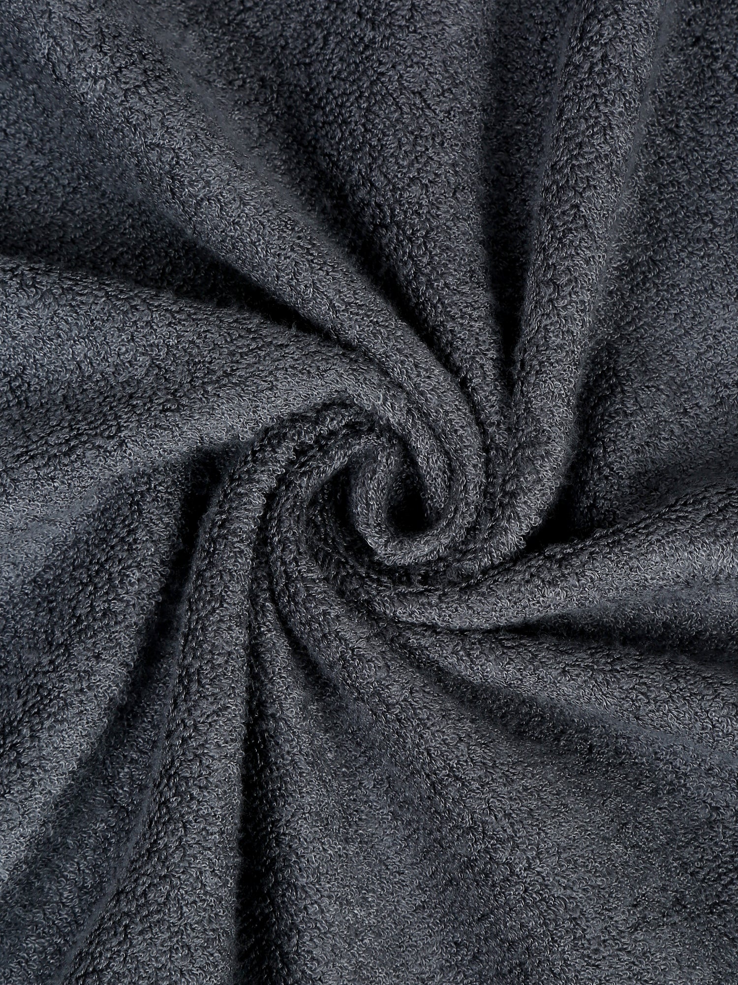 Unisex Dark grey Basic Terry Bath Towel - Image 6
