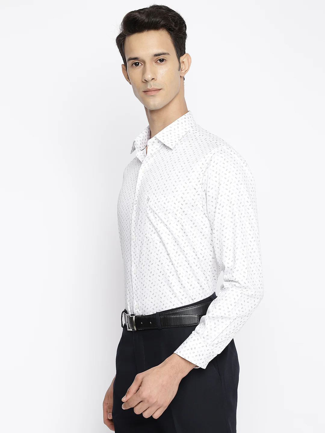 Formal Shirt for Men l Breathable & Soft with Color Fastness Regular Fit Spread Collar Neck Cotton Fabric Printed Pattern - Image 2