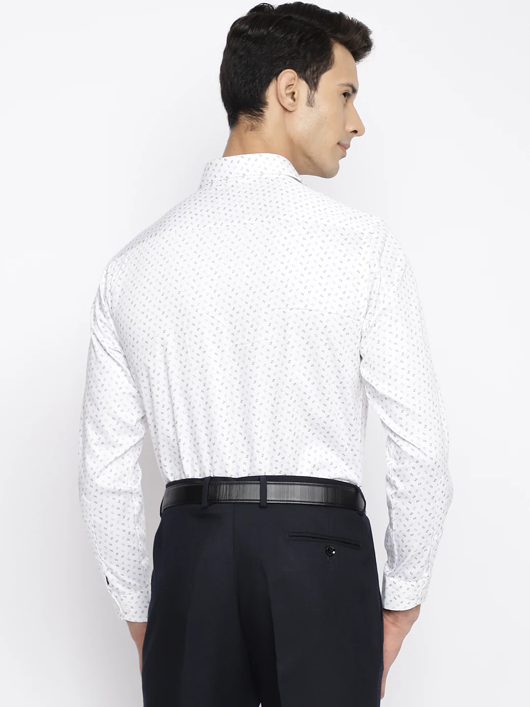 Formal Shirt for Men l Breathable & Soft with Color Fastness Regular Fit Spread Collar Neck Cotton Fabric Printed Pattern - Image 4