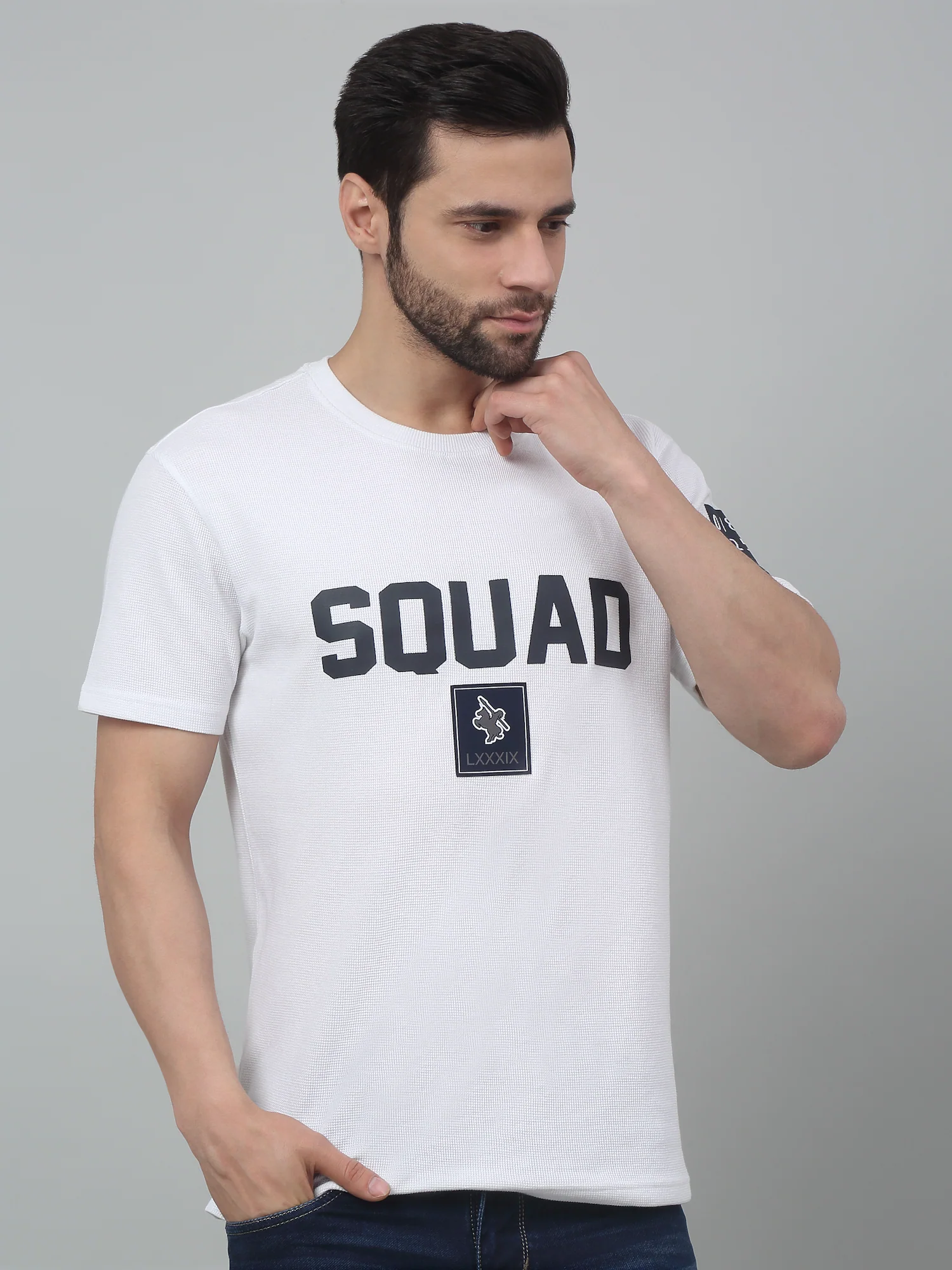 T-Shirt for Men | Breathable & Soft with Color Fastness Regular Fit Round Neck Poly Cotton Fabric Printed Pattern - Image 3